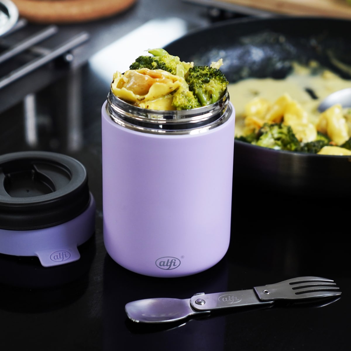 Alfi Thermobehälter »ISO FOOD MUG, Thermobehälter für Essen, spülmaschinenfest« 1 Stk. tlg. 0,35l, 5h heiß & 10h kalt, dicht & auslaufsicher, mit Göffel