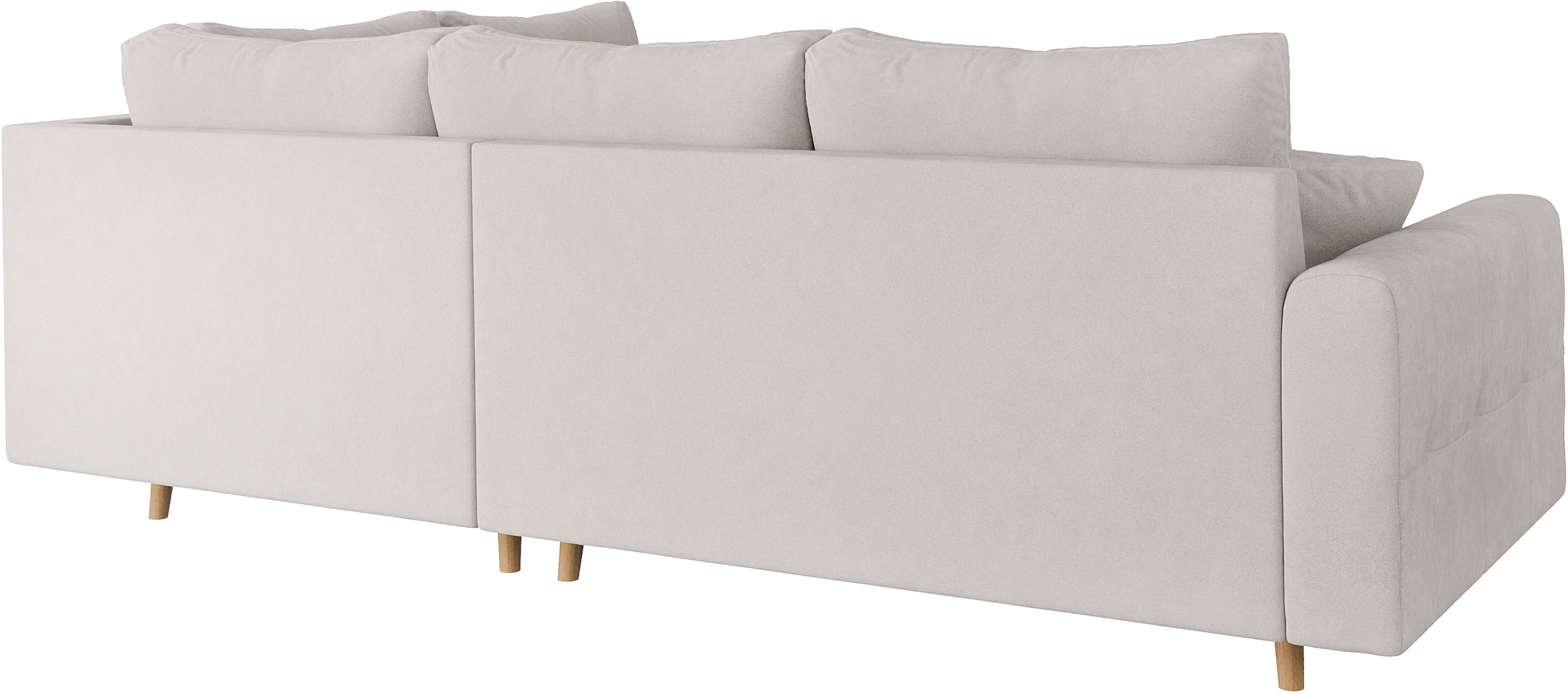 Home affaire Ecksofa »CHARRE L-Form mit Ottomane, Maße B/T/H: 231/161/81 cm«, feine Steppung, lose Rücken- und Zierkissen, auch in Cord und Bouclé