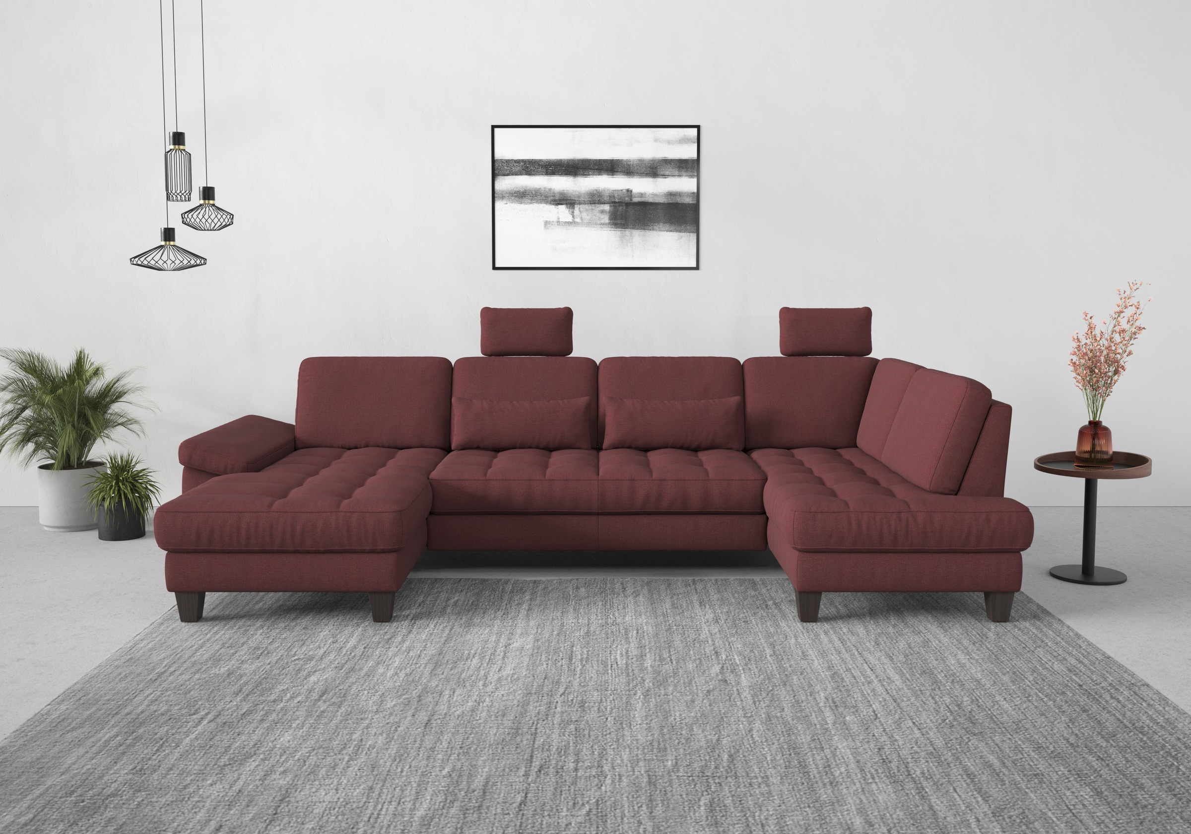sit&more Wohnlandschaft »Westham U-Form«, wahlweise mit Bettfunktion, Bettkasten, Sitztiefenverstellung