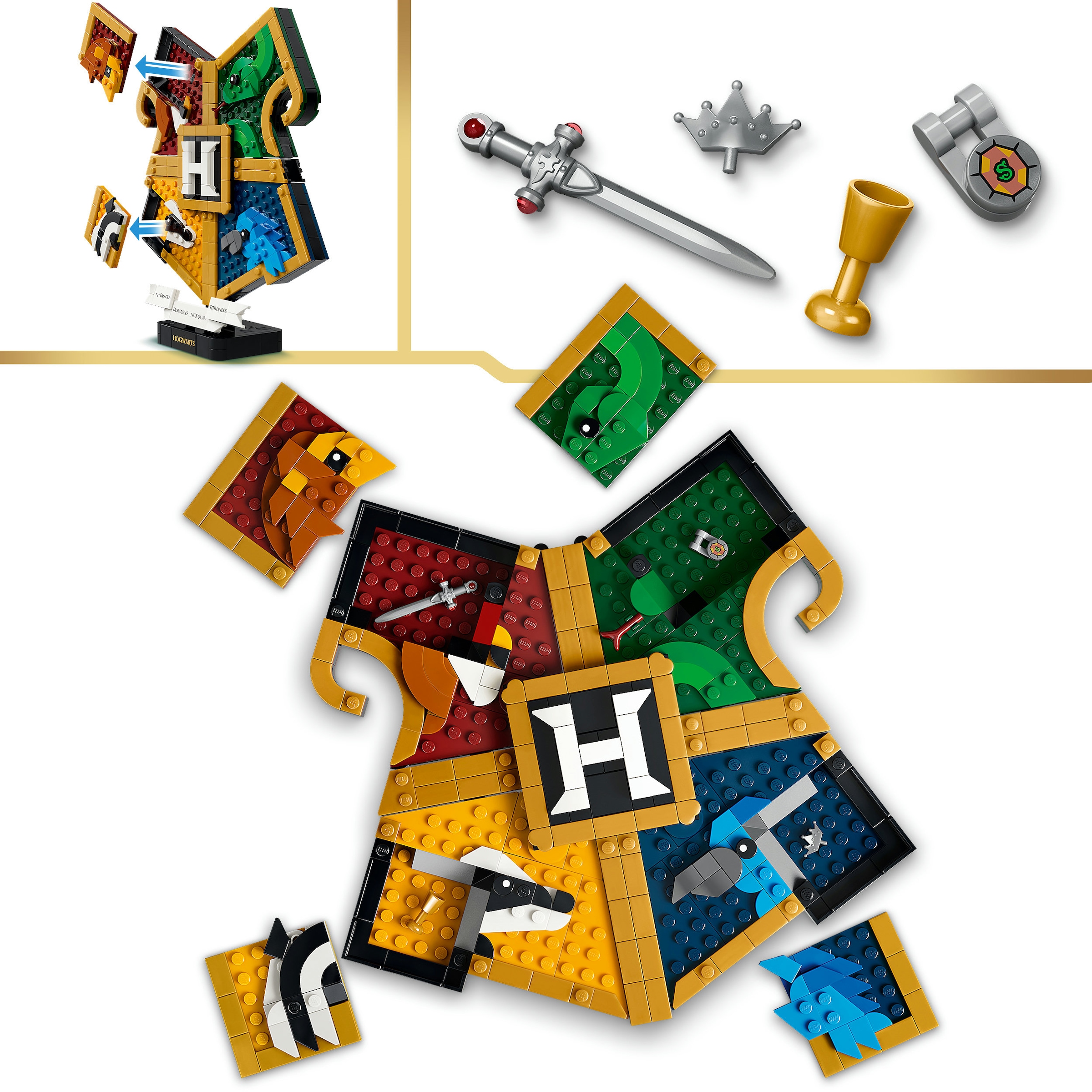 LEGO® Konstruktionsspielsteine »Hogwarts Hauswappen (76462), LEGO Harry Potter« Made in Europe