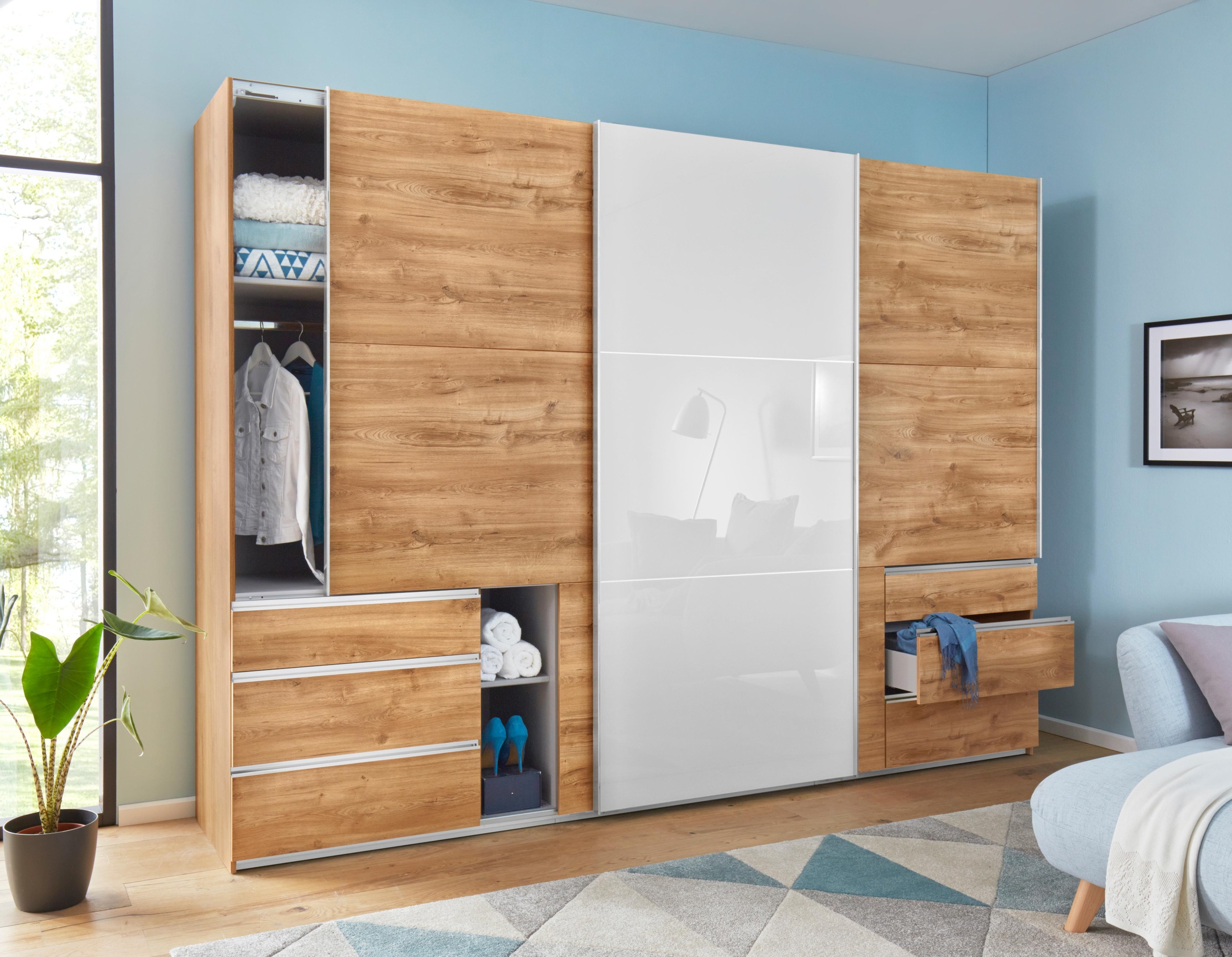 Wimex Schwebetürenschrank »Level by fresh to go«, mit Glastür