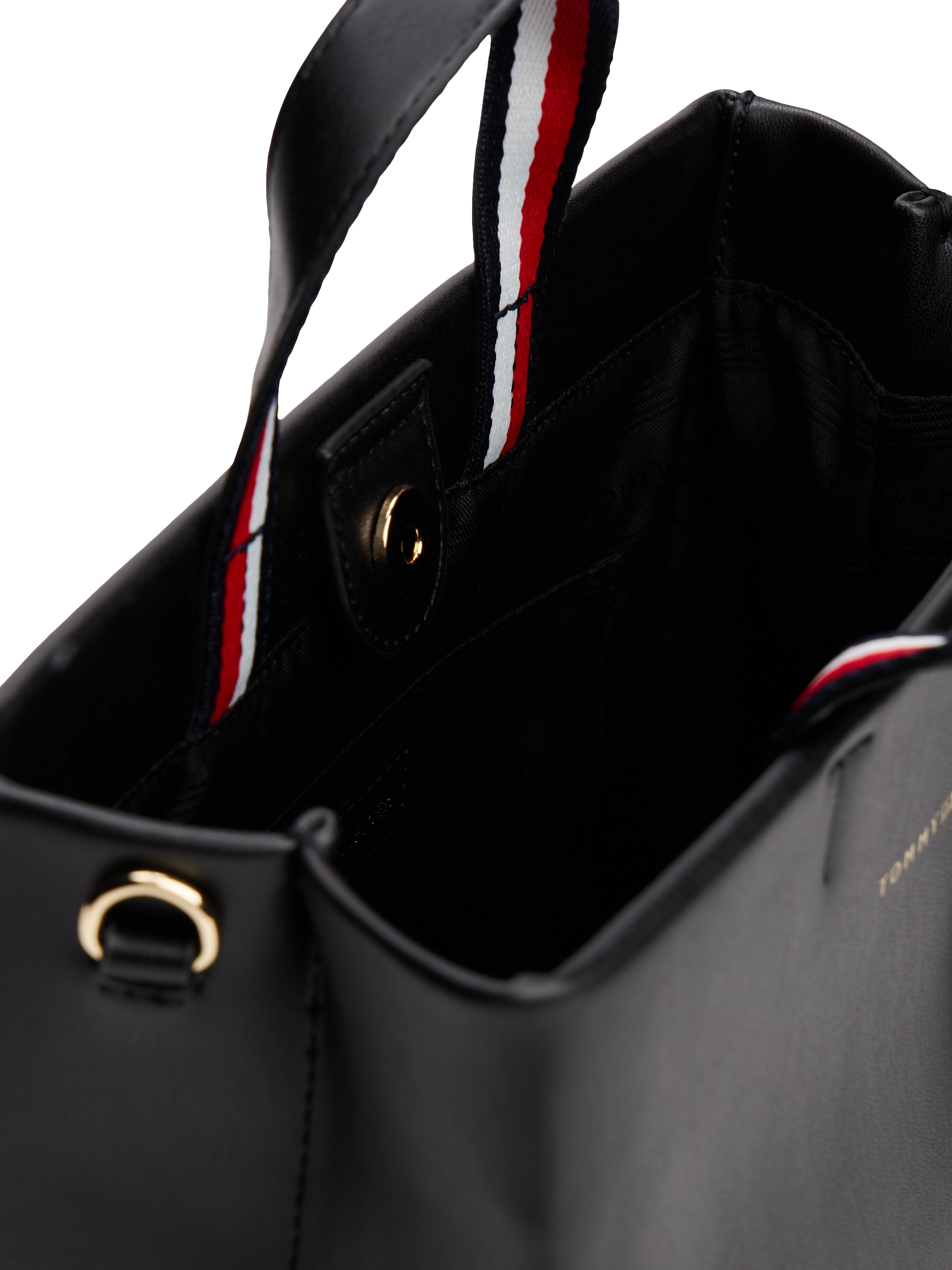 Tommy Hilfiger Henkeltasche »TH ESTABLISHED MED SHOPPER«, Damen-Umhängetasche, Schultertasche mit farbigen Streifen am Henkel