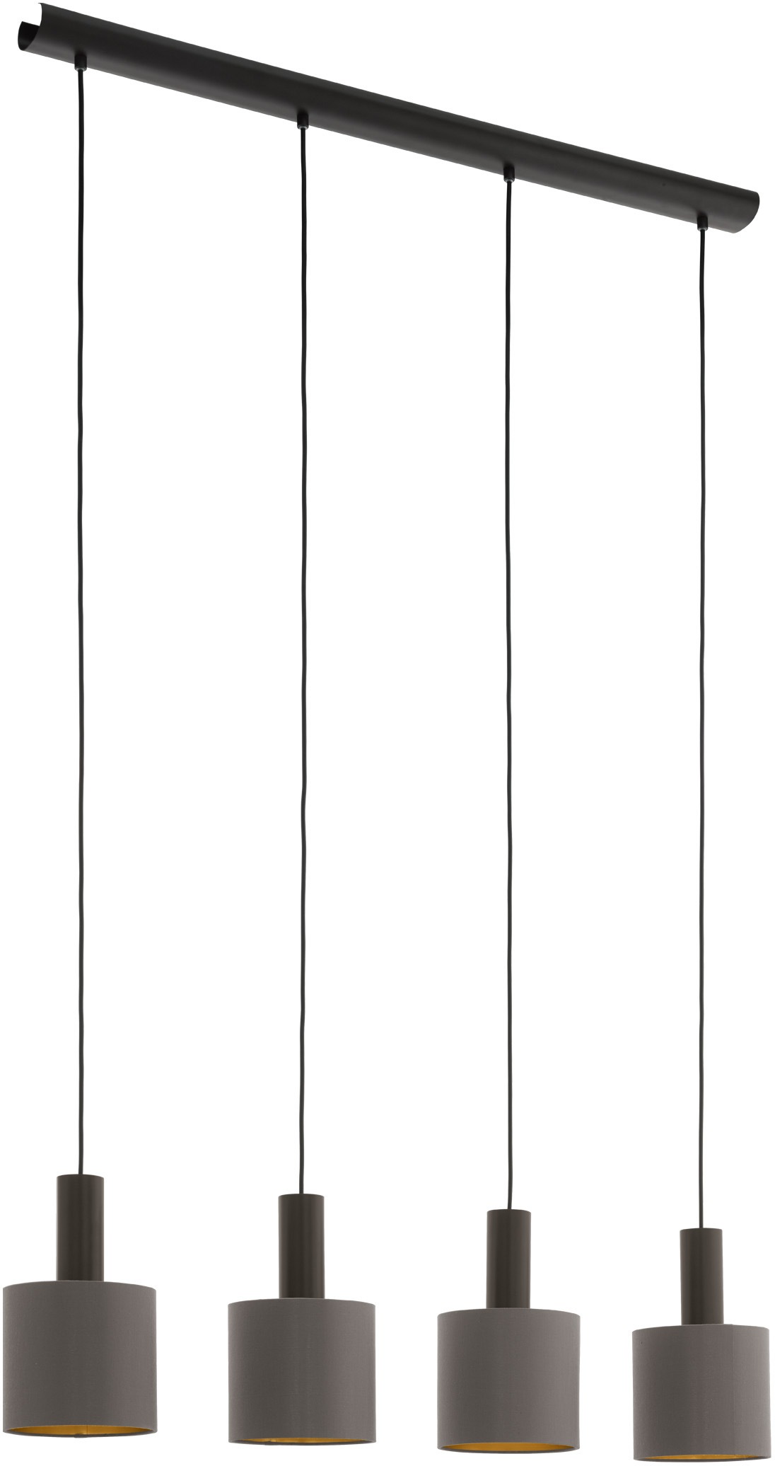 EGLO Hängeleuchte »CONCESSA 1 Pendellampe, Stahl, Textil, E27, IP20, Esstis günstig online kaufen