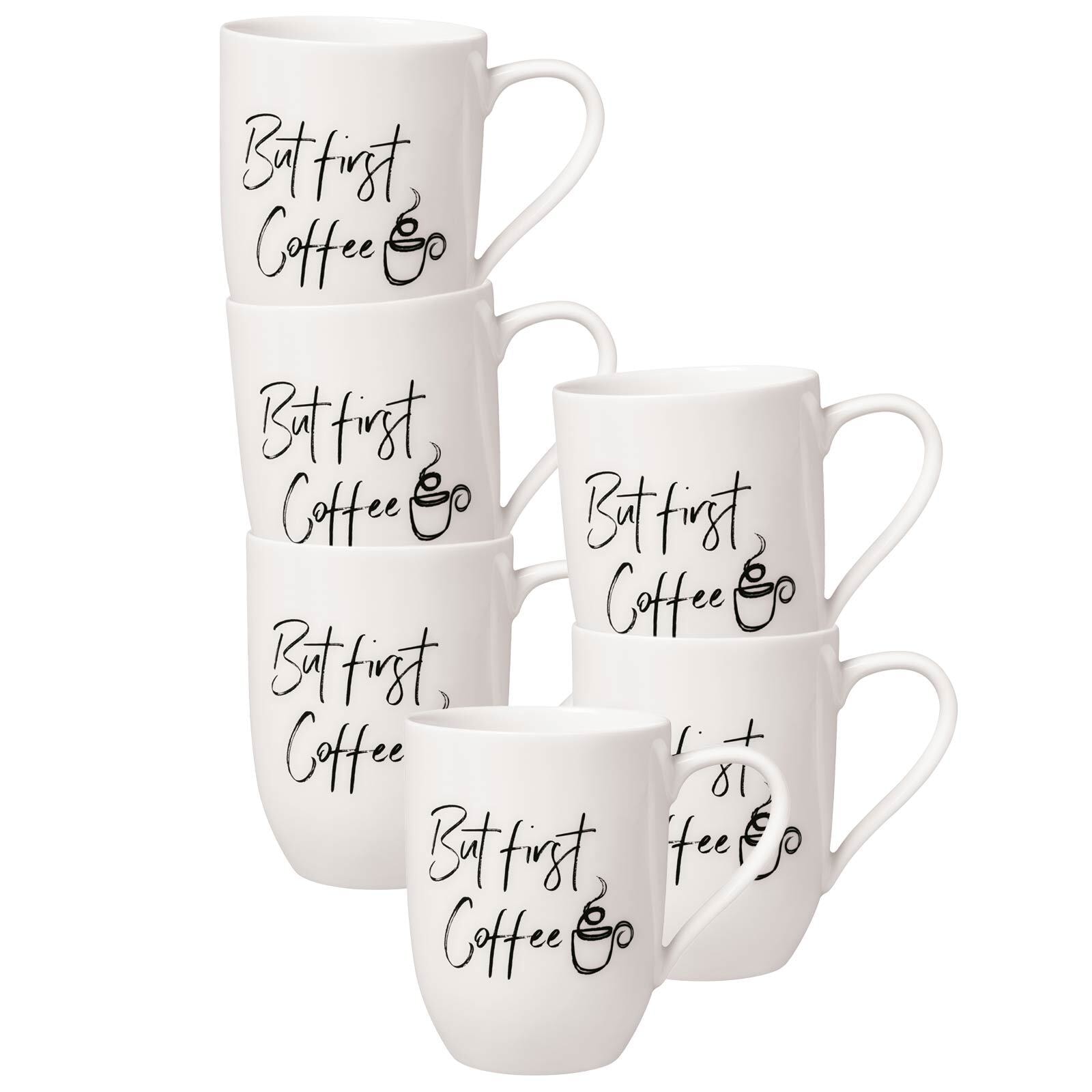 Villeroy & Boch Becher »Becher mit Henkel 'But first Coffee' Statement 290 günstig online kaufen
