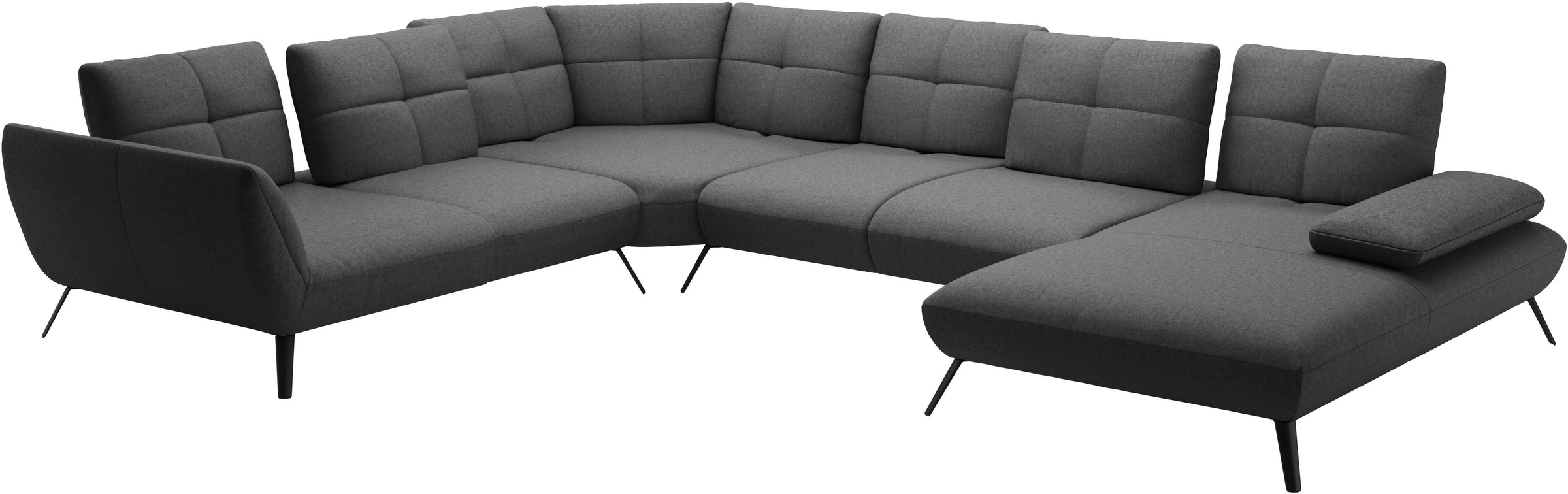 Places of Style Wohnlandschaft »Mikado U-Form«, inkl. Sitztiefenverstellung und Armteilverstellung