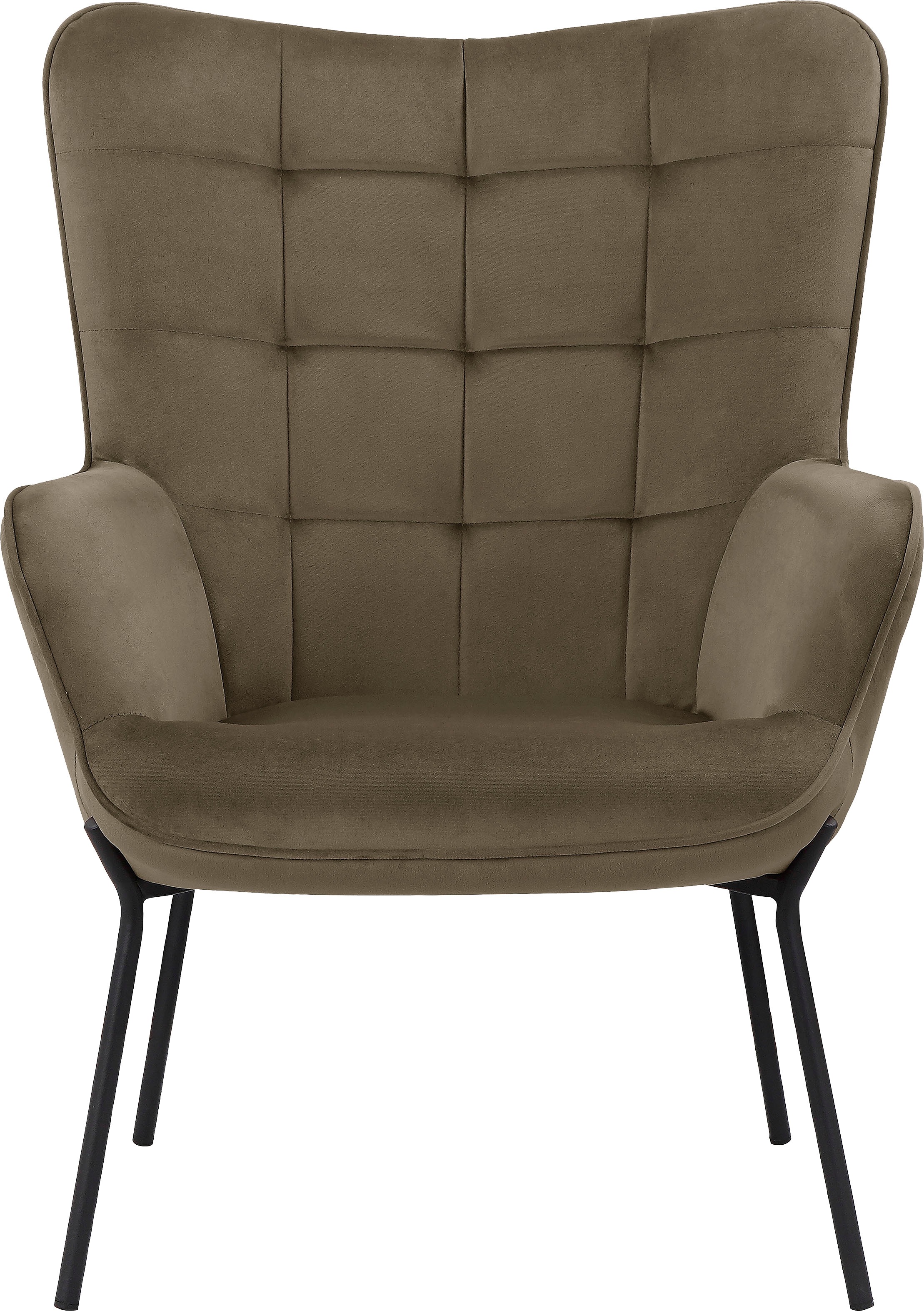 Home affaire Loungesessel »Luukas, Ohrensessel mit Metallbeinen,« 1 Stk. tl günstig online kaufen