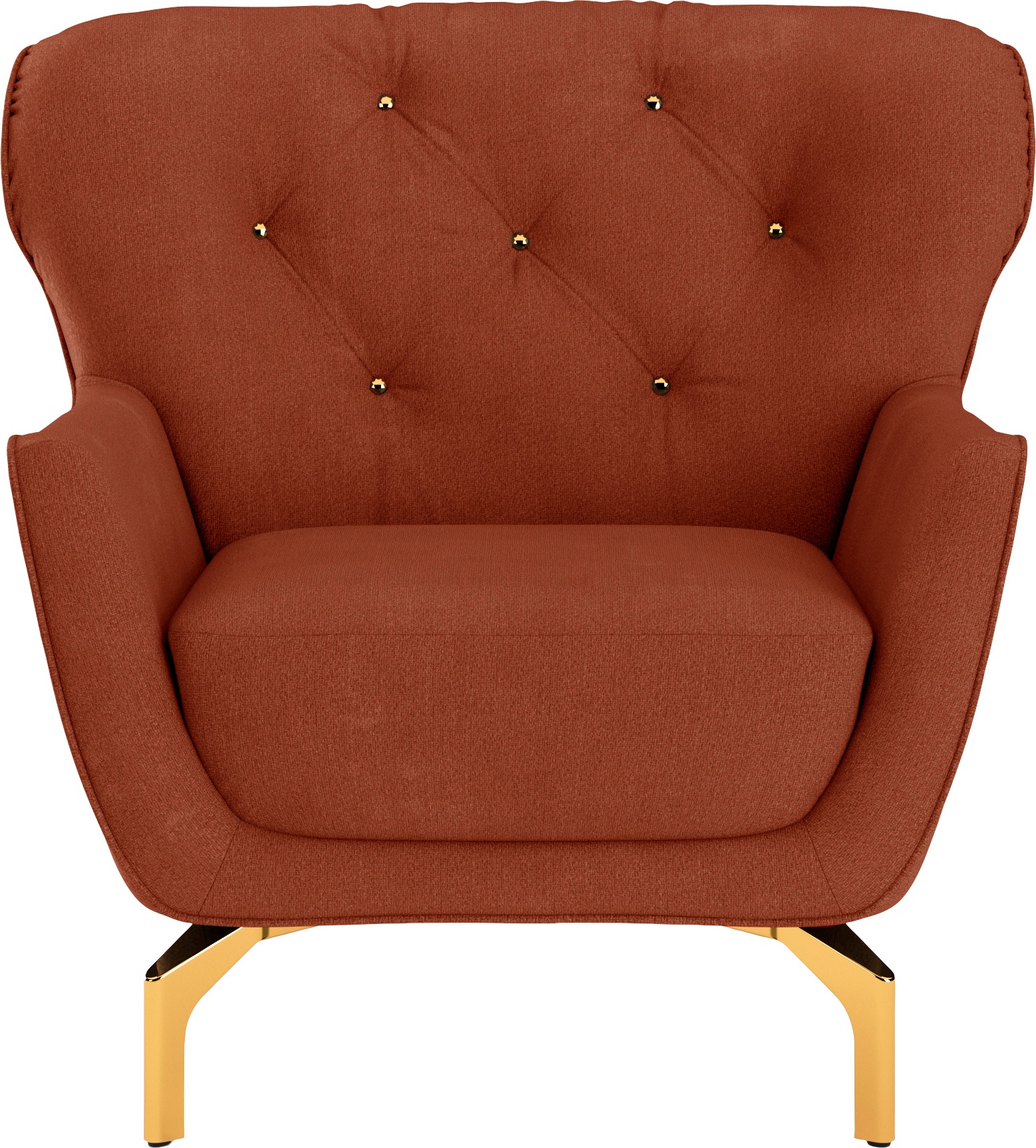 sit&more Sessel »Orient 3«, inkl. 1 Zierkissen mit Strass-Stein, goldfarben günstig online kaufen