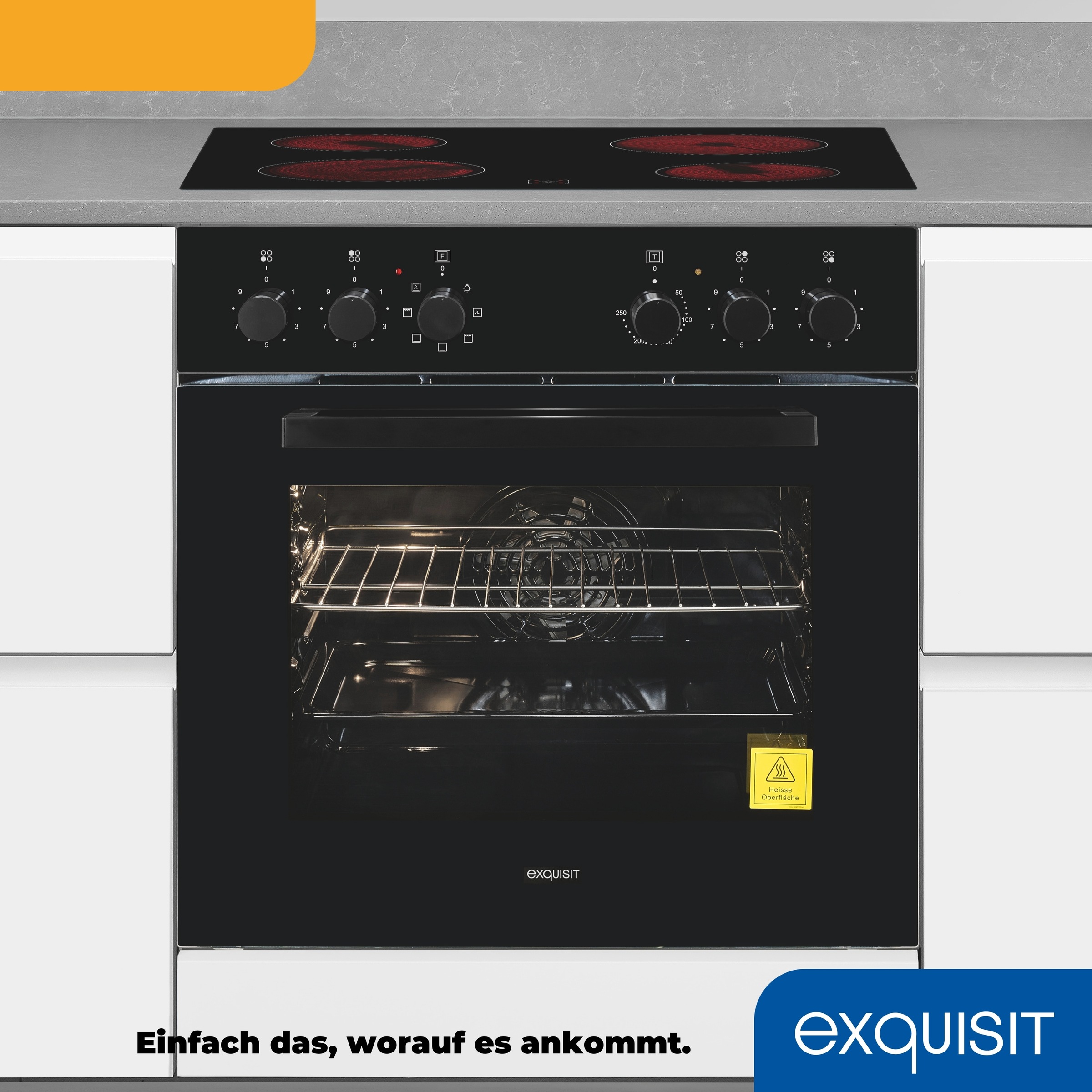 exquisit Elektro-Herd-Set »EHE256-U-020 schwarz«