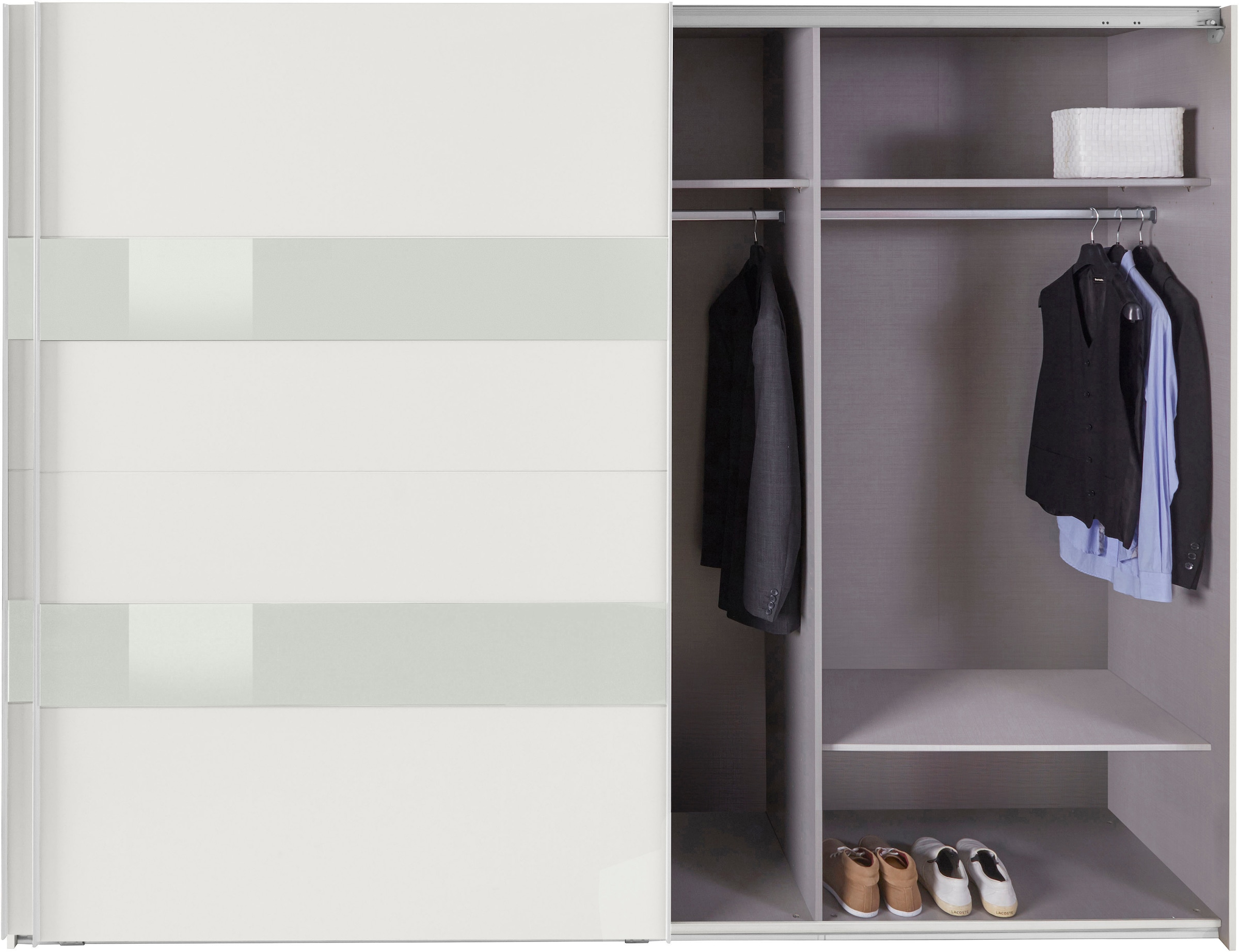 Wimex Schwebetürenschrank »Altona«, mit Glaselementen und zusätzlichen Einlegeböden