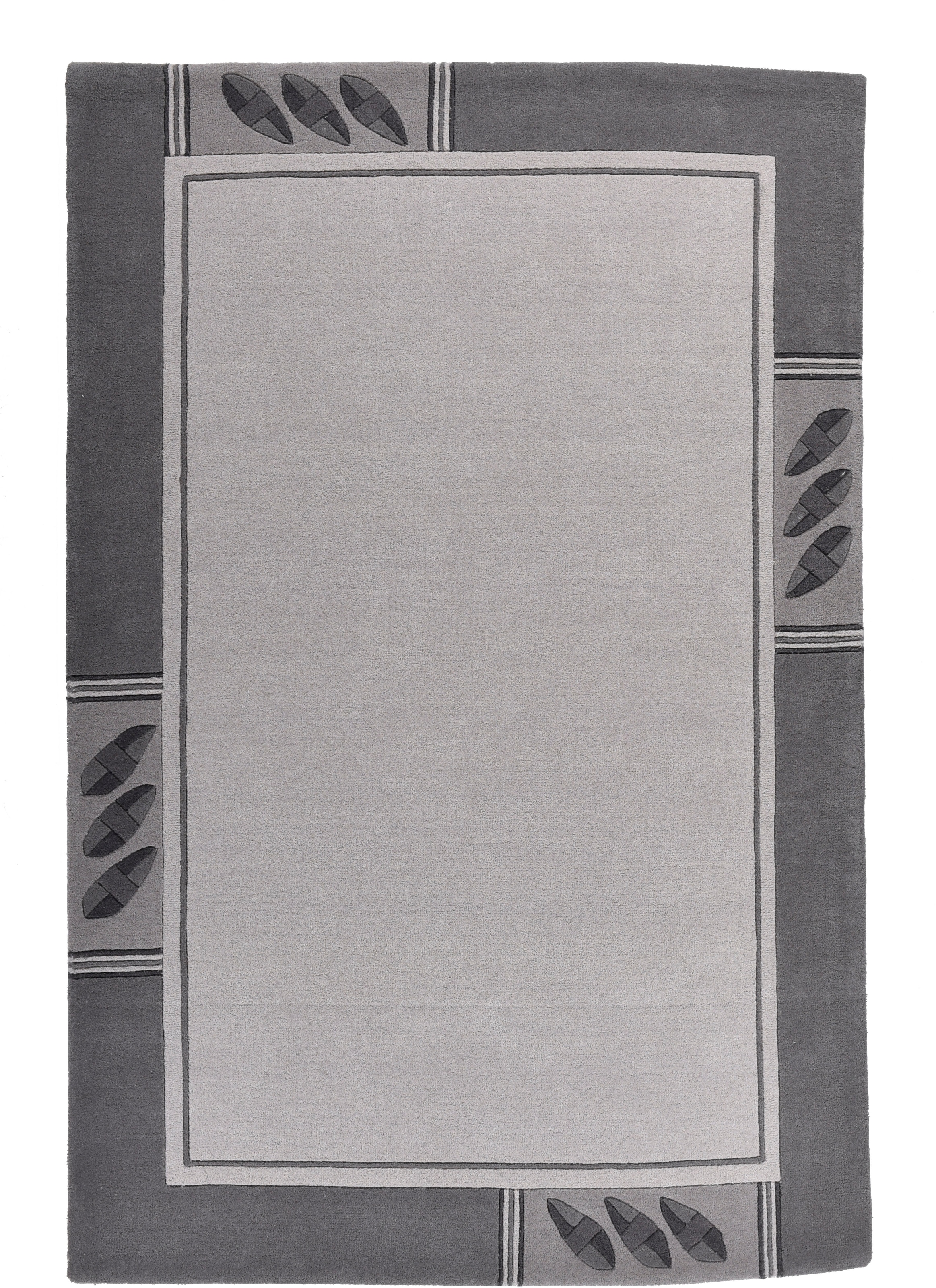 THEKO Wollteppich »Royal Nepali 3029« rechteckig 15 mm Höhe reine Wolle, handgetuftet, modernes Design, mit Bodüre