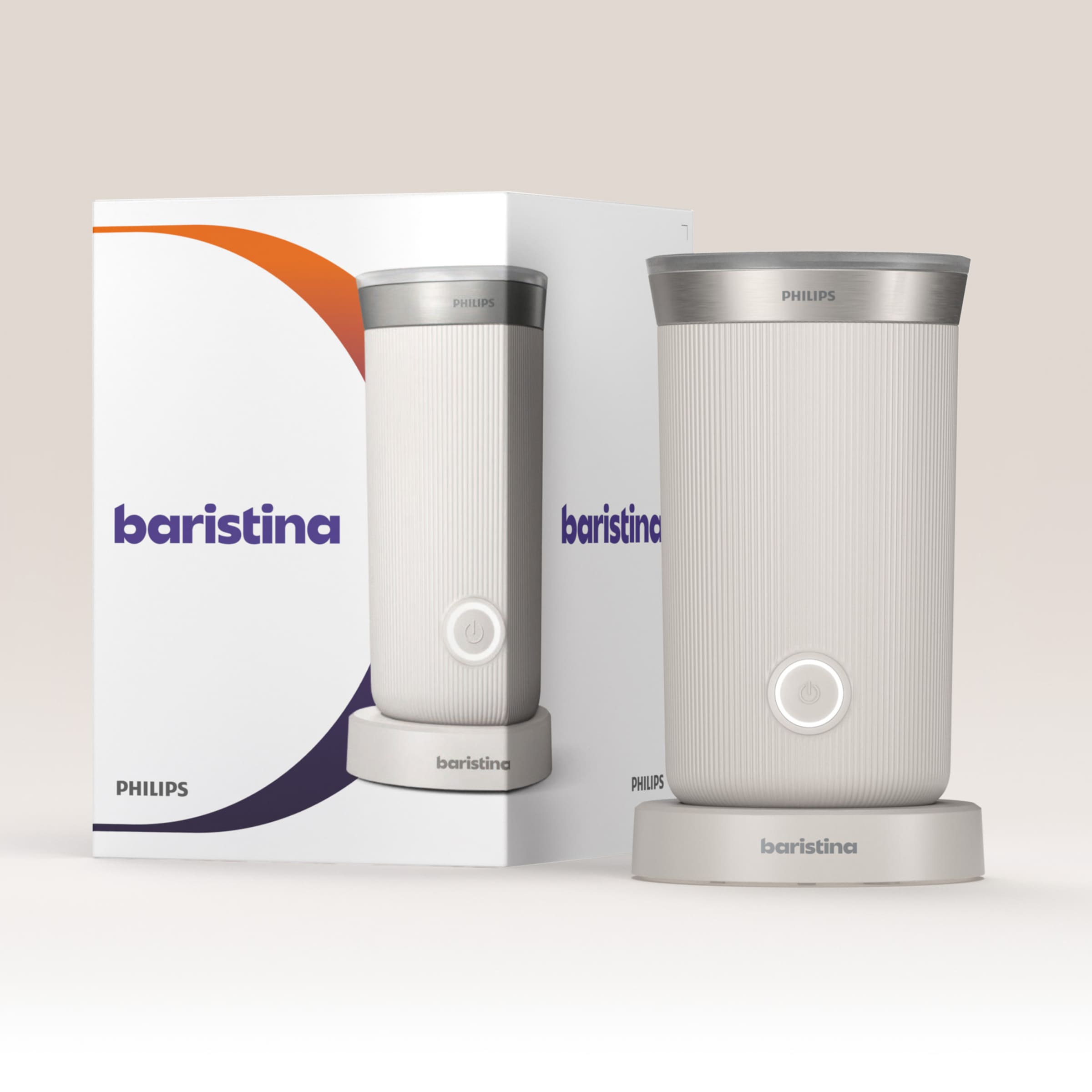 PHILIPS baristina Milchaufschäumer »BAR311, Antihaftbeschichtung, leichte Reinigung« warmer und kalter Milchschaum, 120 ml Fassungsvermögen