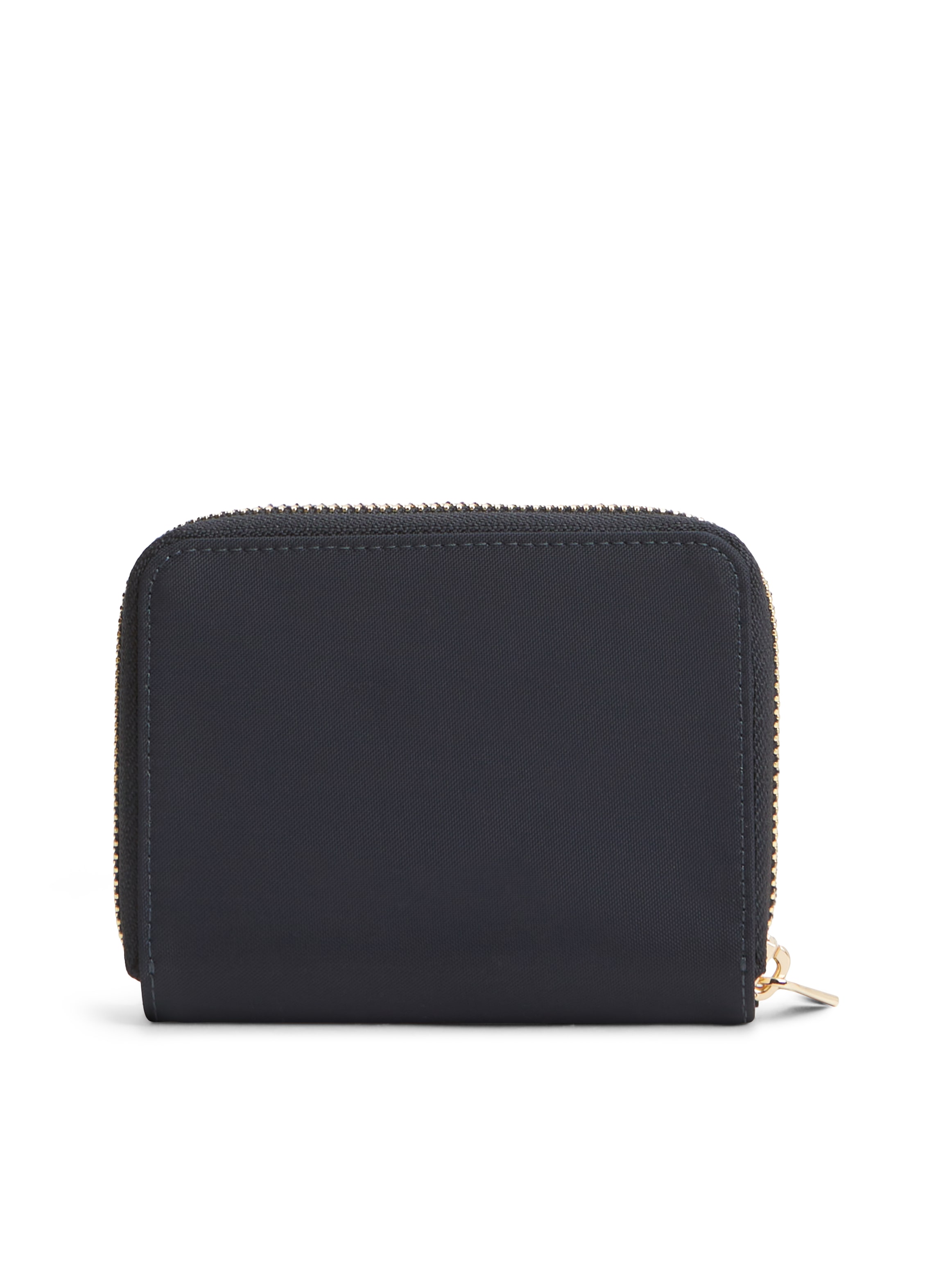 Tommy Hilfiger Geldbörse »TH ICON MED ZA W/FLAP NYLON« Damen Portemonnaie, Geldbeutel mit TH-Schmuckelement