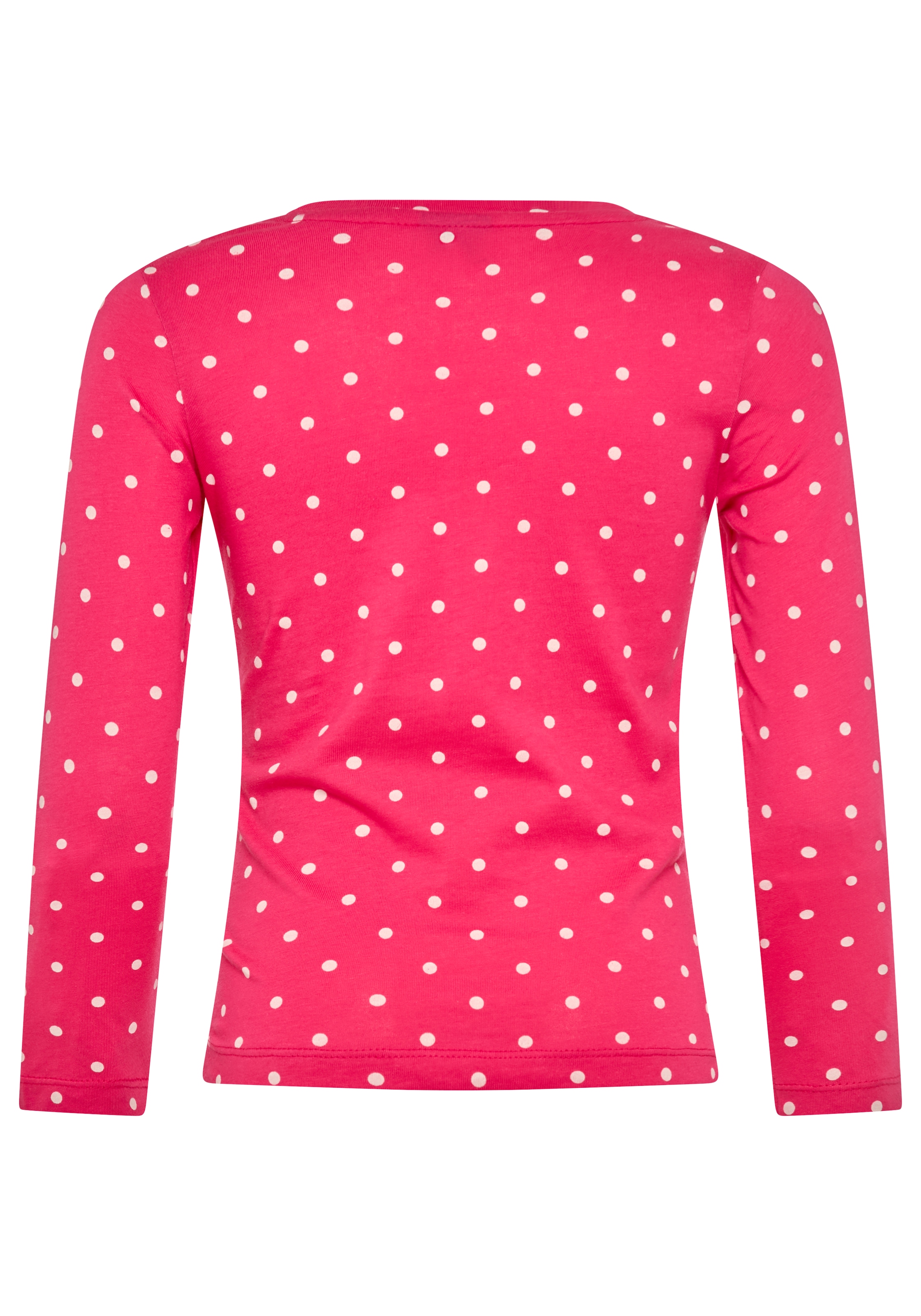 KIDSWORLD Langarmshirt »für kleine Mädchen«, Langarm, Basic-Passform, bedruckt, Rundhalsausschnitt