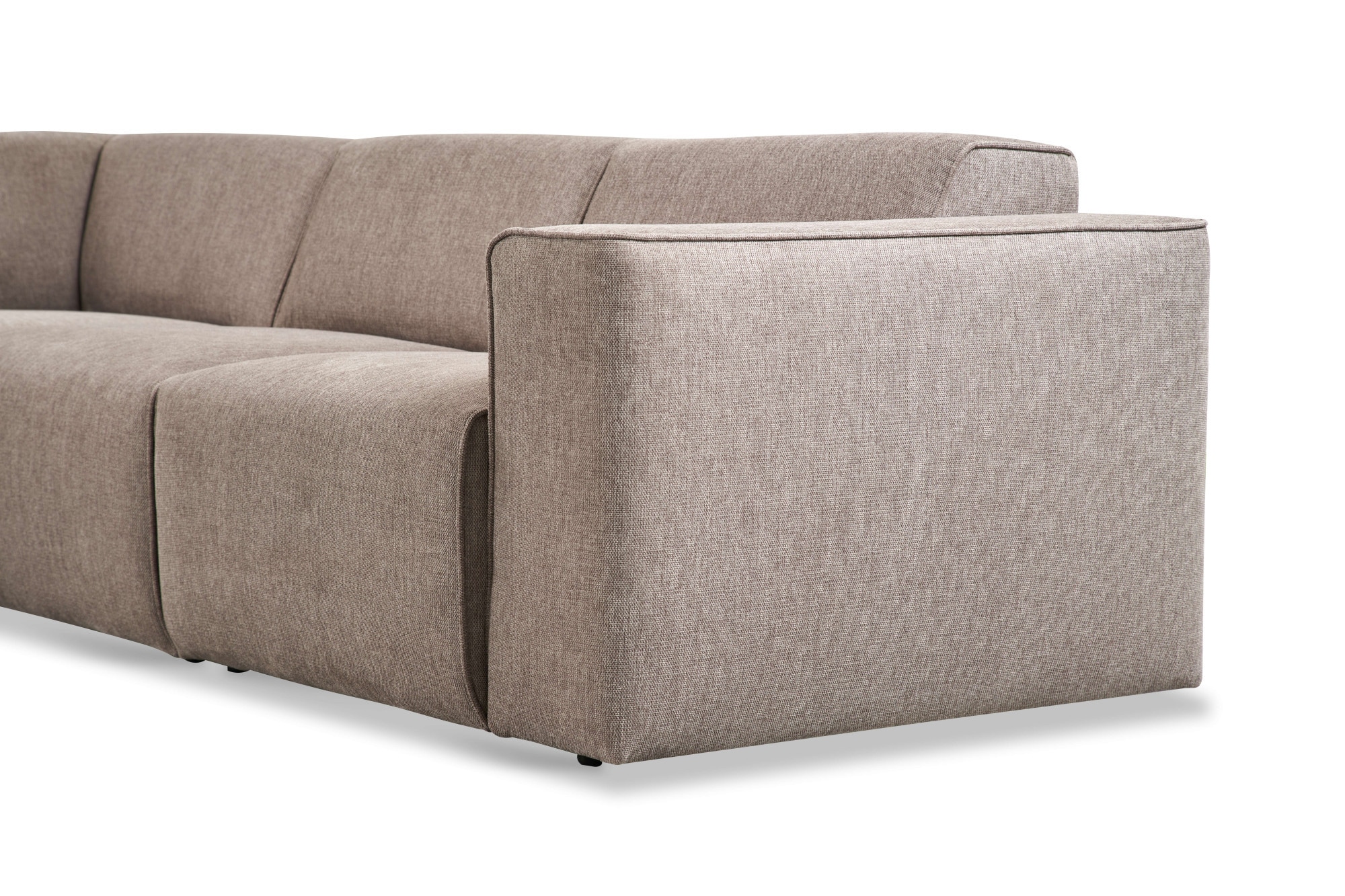 andas Ecksofa »Noord«, mit Kedernaht, in einem Soft-Touch Bezug