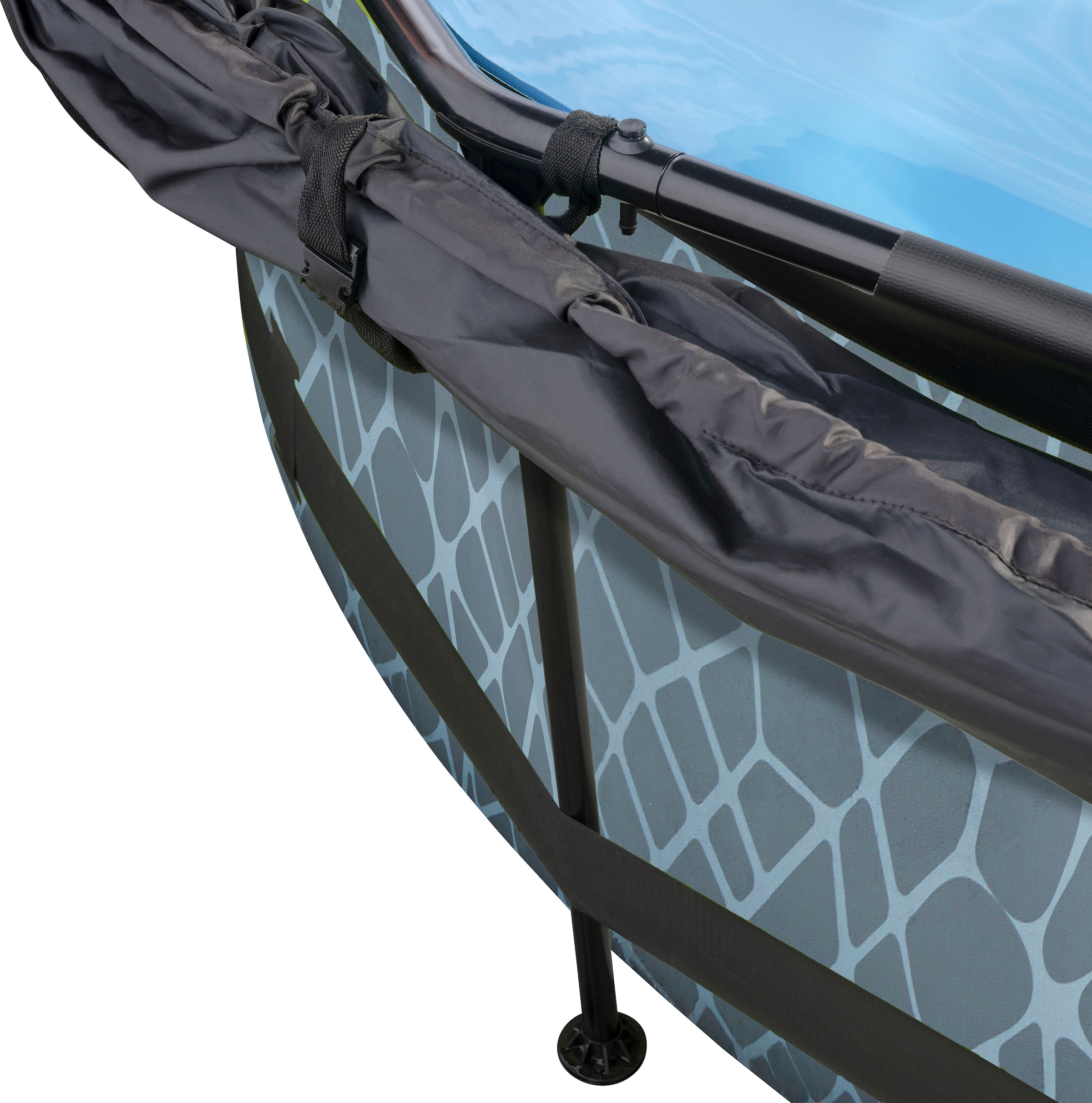 EXIT Framepool »inkl. Sonnensegel«, (Set, 3 tlg.), ØxH: 244x76 cm, mit Kartuschenfilterpumpe und Sonnensegel