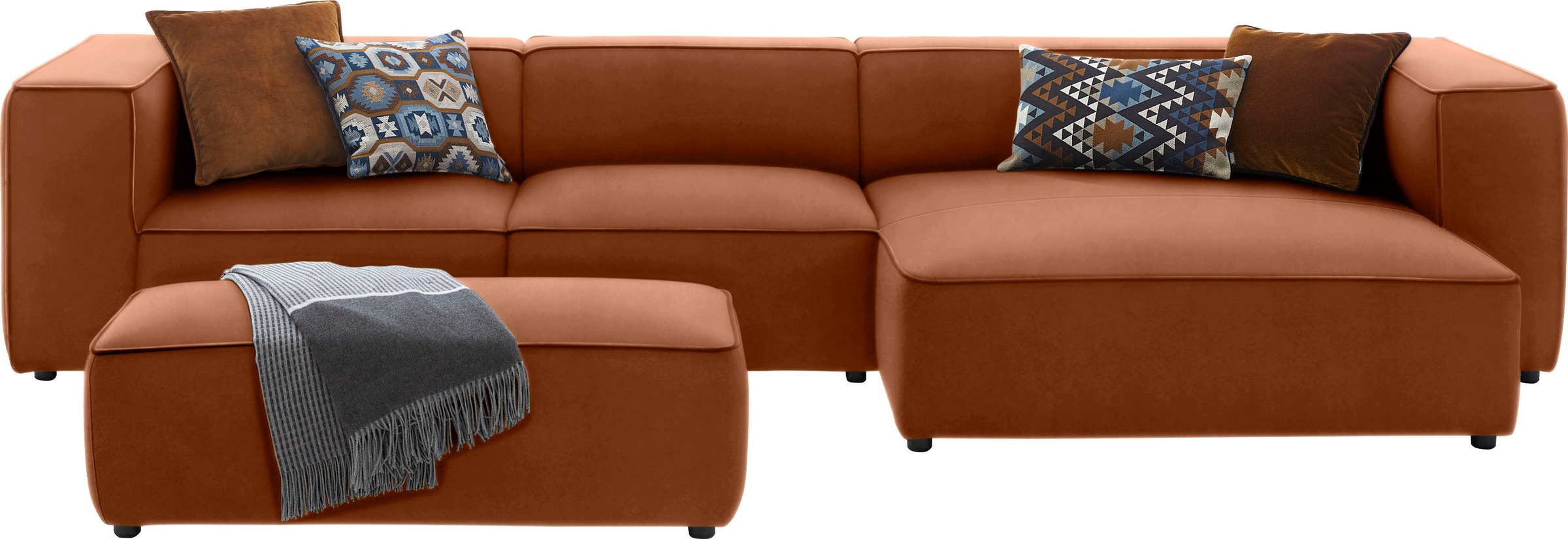 W.SCHILLIG Hocker »around-the-block«, mit eleganter Biese