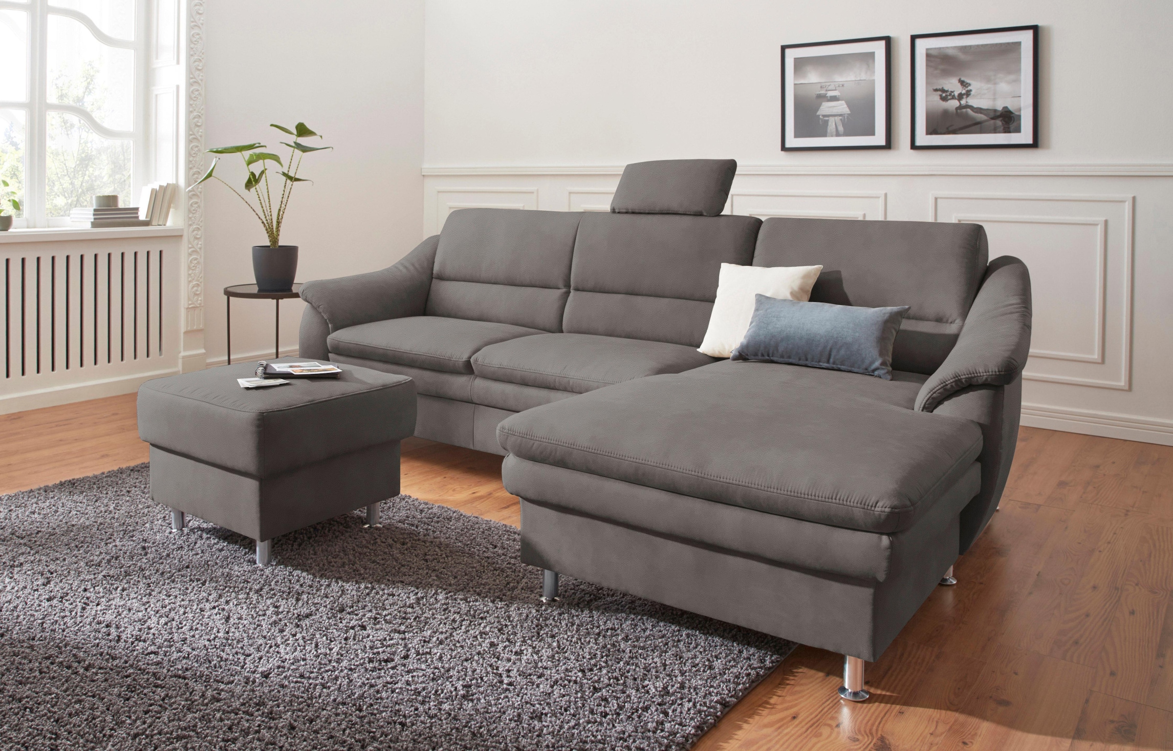 sit&more Ecksofa »Cardoso L-Form«, mit Federkern, wahlweise mit Bettfunktio günstig online kaufen