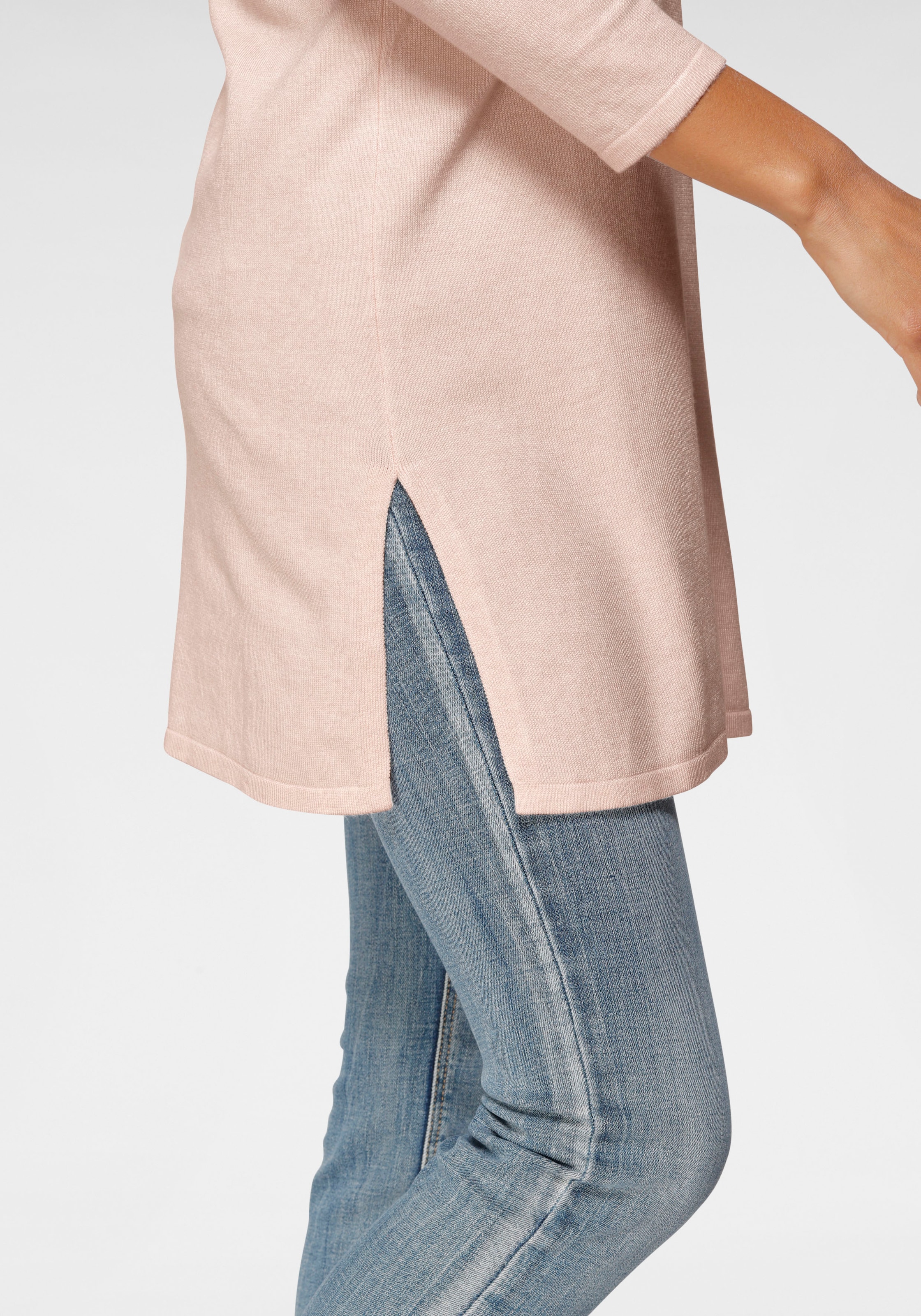 Laura Scott Longpullover, mit Seitenschlitzen