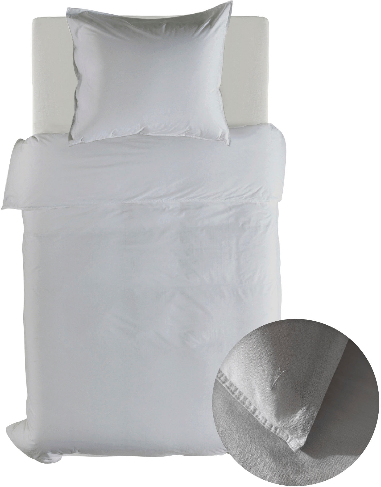 YELLOW Bettwäsche »Suite-Saint-Tropez« 2 Stk. tlg. Bettwäsche aus 55% Leinen und 45% Baumwolle, hochwertiges Perkal