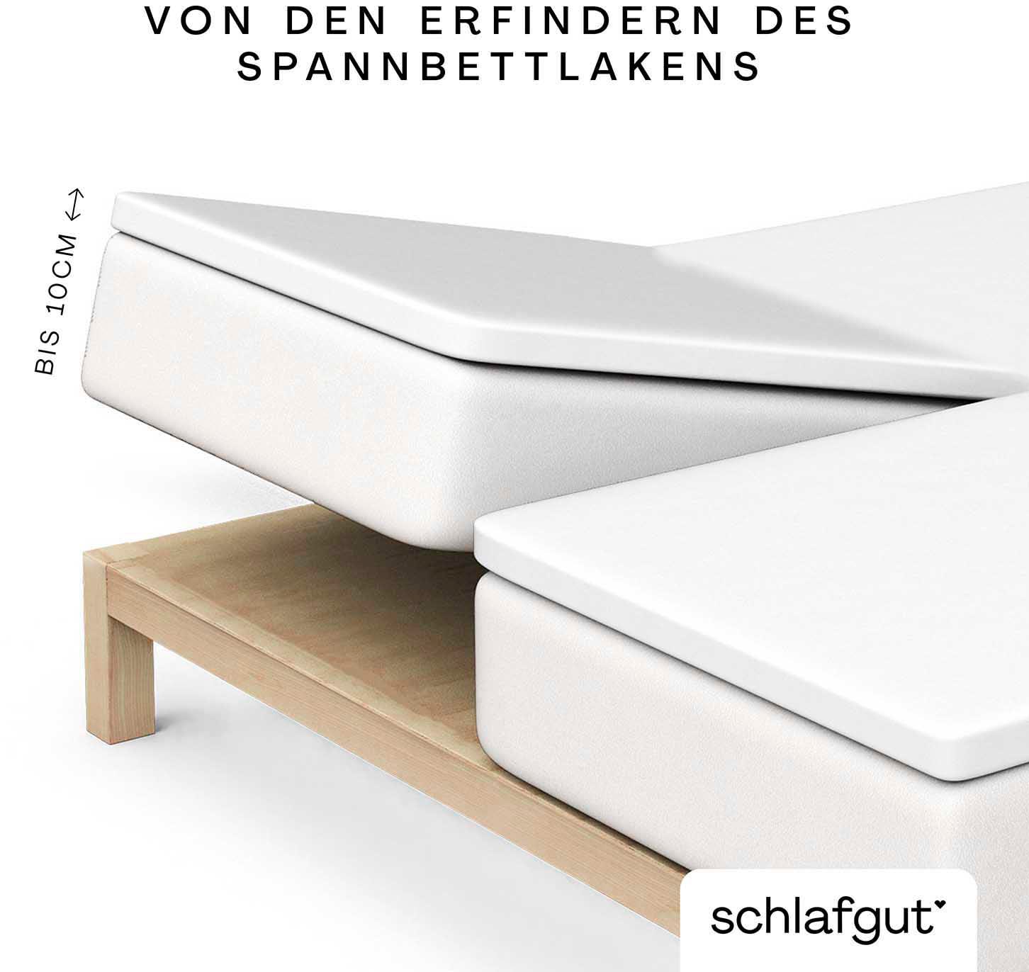 Schlafgut Spannbettlaken »Pure Split-Topper«, MADE IN GREEN by OEKO-TEX® günstig online kaufen
