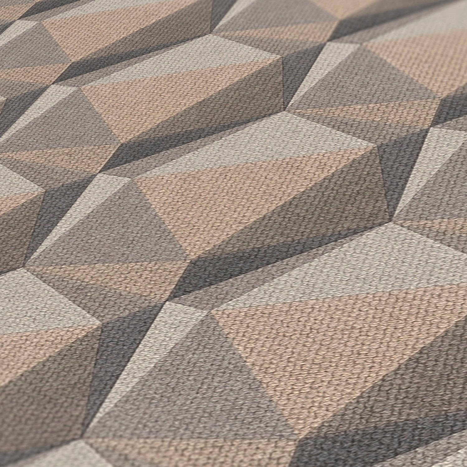 A.S. Création Vliestapete »Nara Grafisch 3D Effekt«, matt-gemustert-neutral, 3D Muster Grafiktapete Tapeten Wohnzimmer Schlafzimmer Küche Flur Büro