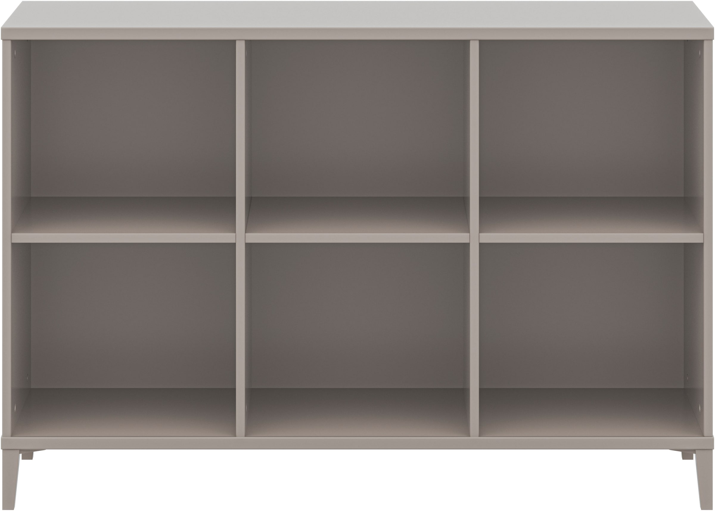 YUNY by PAIDI Sideboard »BROTHER STU mit 6 offenen Fächern«, (B/H/T ca. 123x84x38cm, Taupe), stabiles und langlebiges Regal, geprüfte Qualität