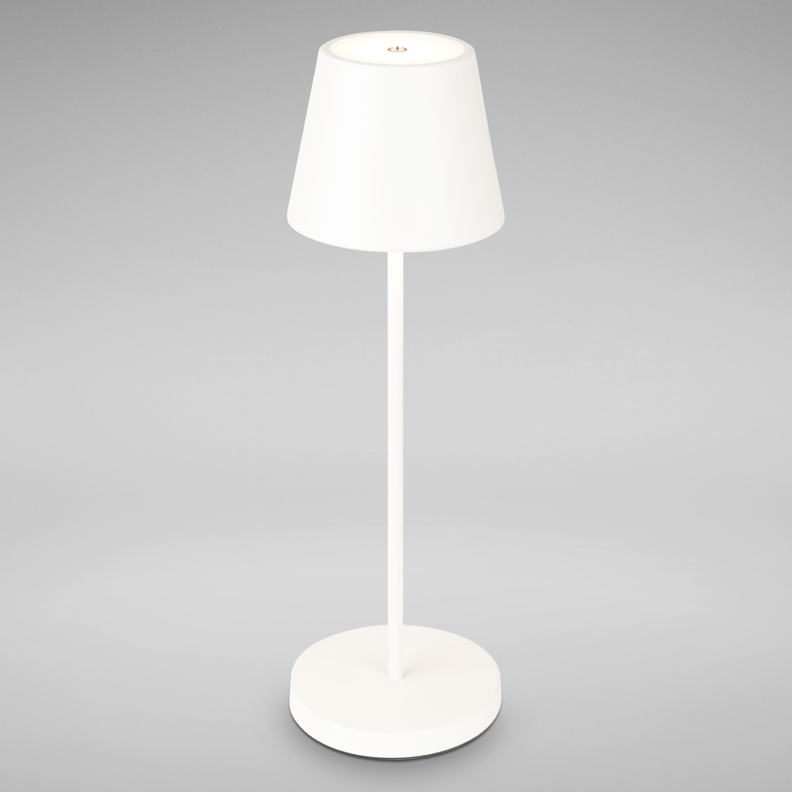 B.K.Licht Außen-Tischleuchte »LED Akku Tischleuchte mit Touchdimmer«, 1 flammig, Leuchtmittel LED-Modul | LED fest integriert, Kunststoff Metall mit USB Kabel und integrierter Batterie IP54 Ø12cm