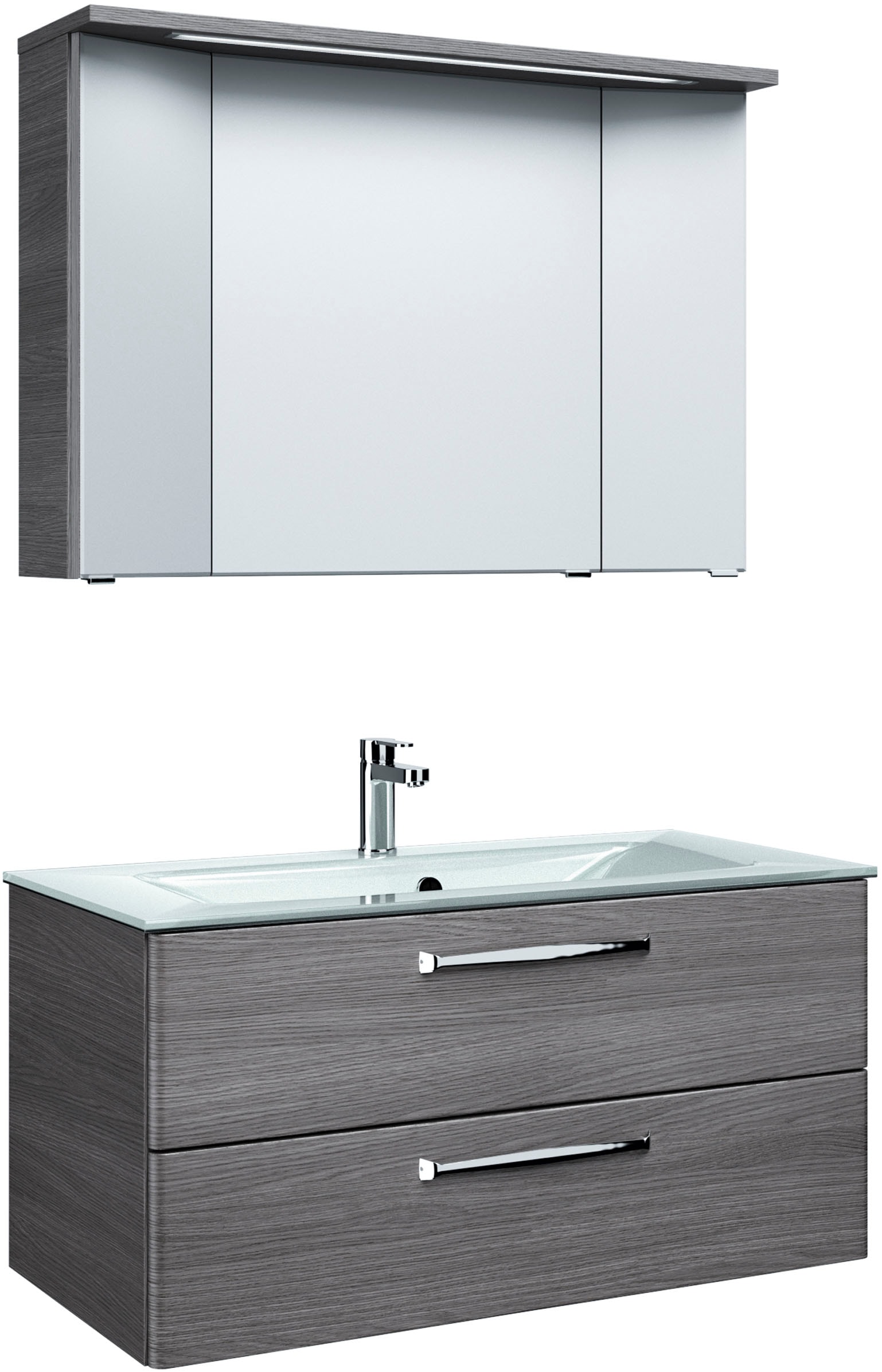 Saphir Badmöbel-Set »Trentino 2-teilig Glas-Waschtisch, Spiegelschrank mit günstig online kaufen