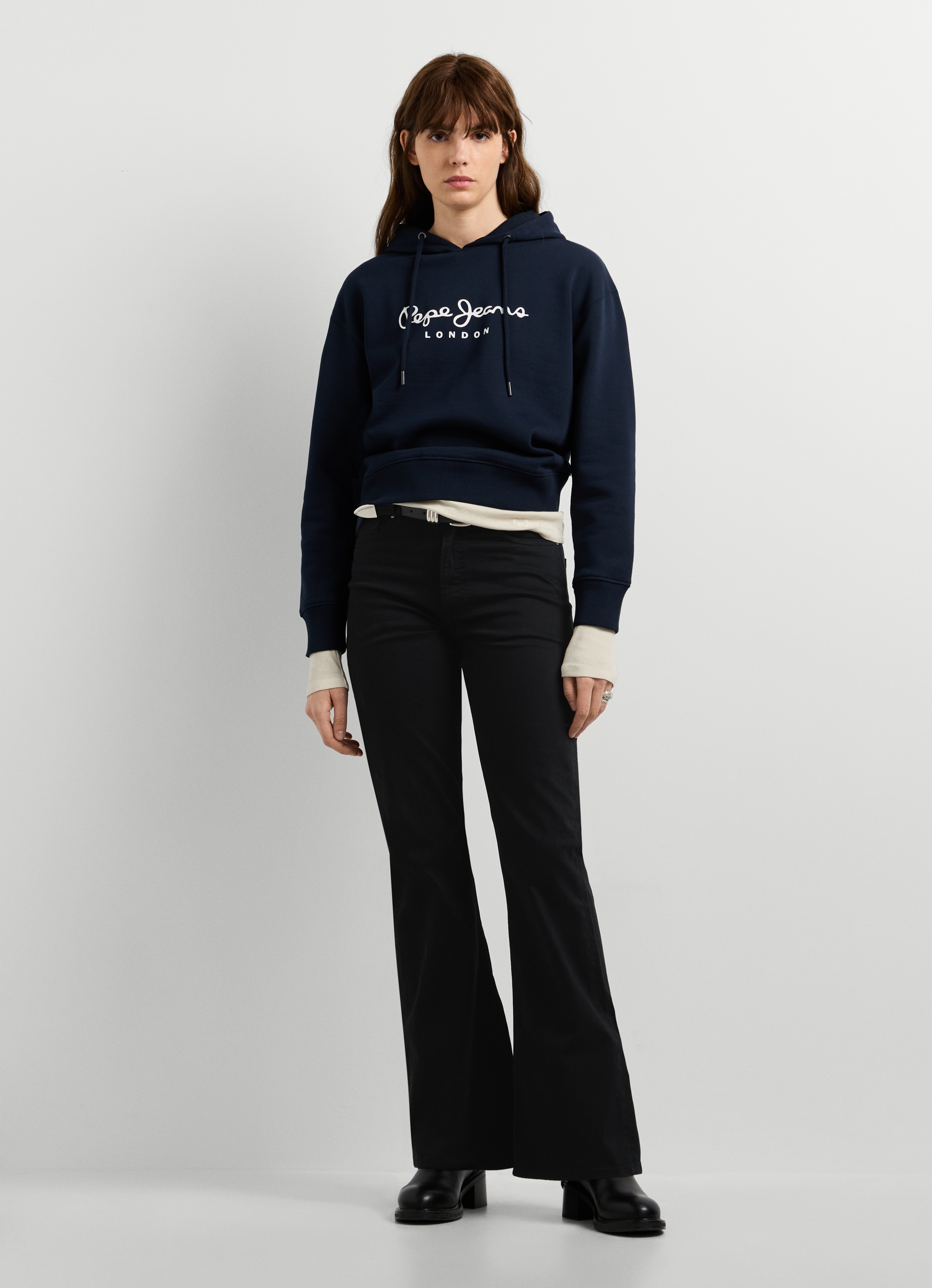 Pepe Jeans Hoodie »BADDY HOODIE«, aus einem Baumwoll-Mix, Logoschriftzug
