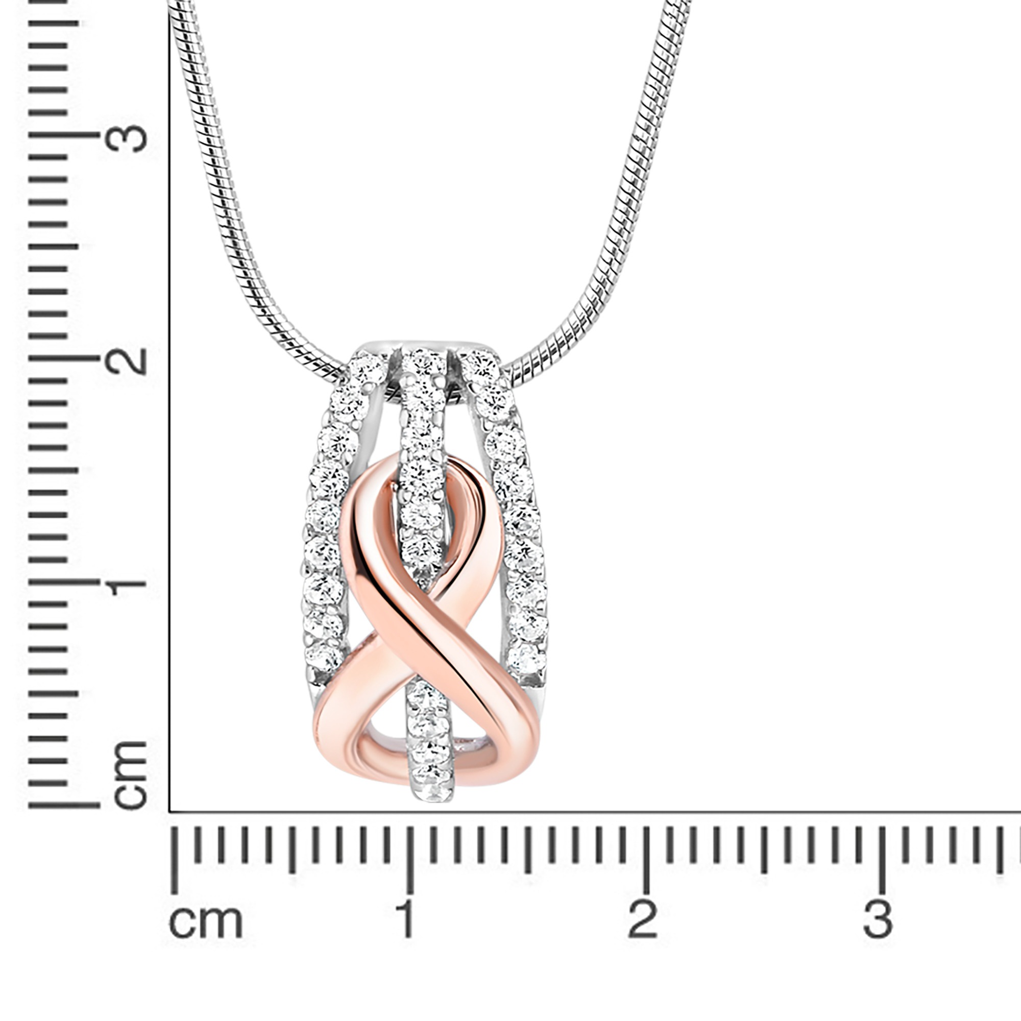 Zeeme Kette mit Anhänger »Silber 925 rhodiniert mit Unendlichkeits-Symbol«