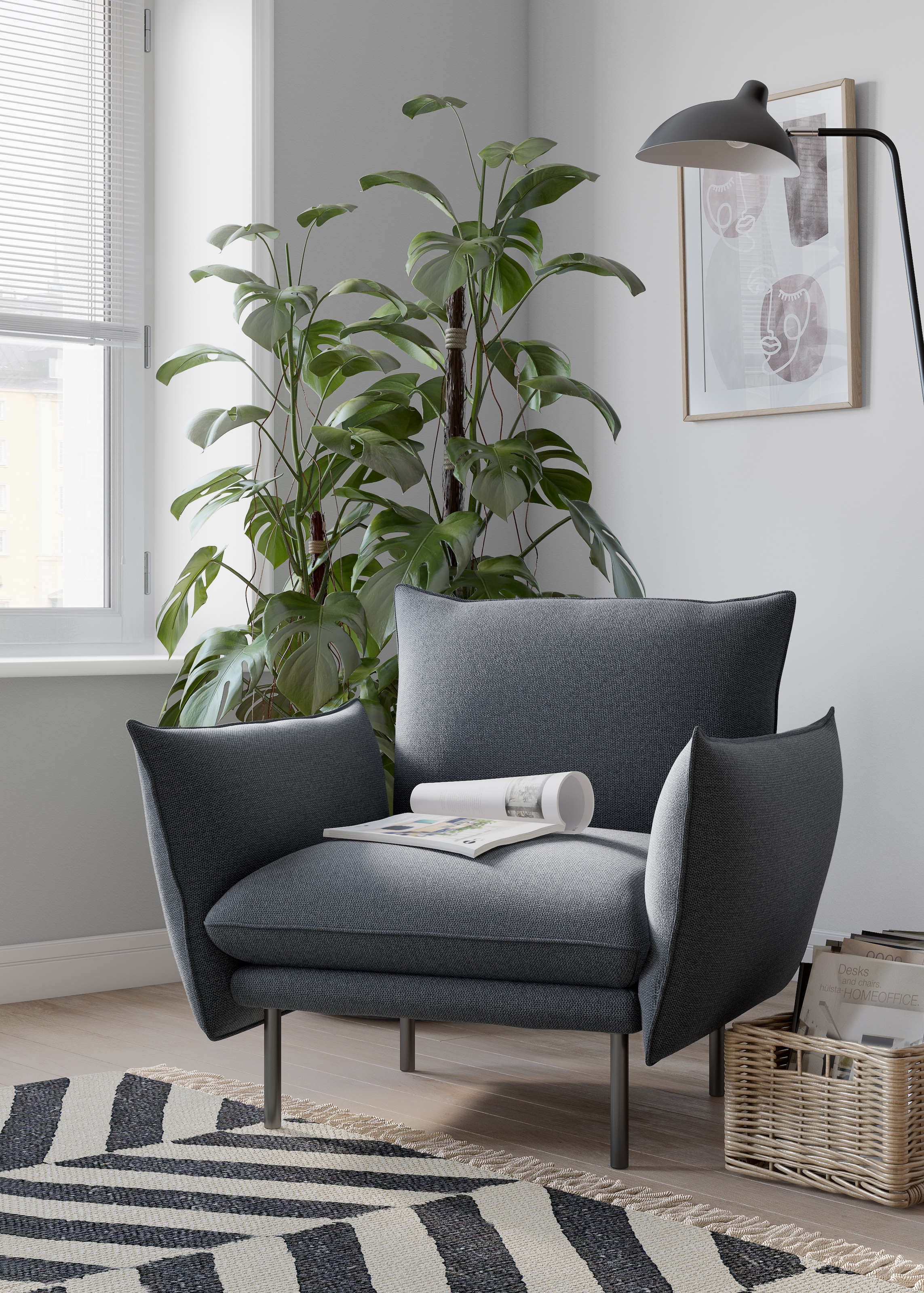 Home affaire Sessel »Stine Cocktailsessel« Besonderes Design durch Kissenop günstig online kaufen