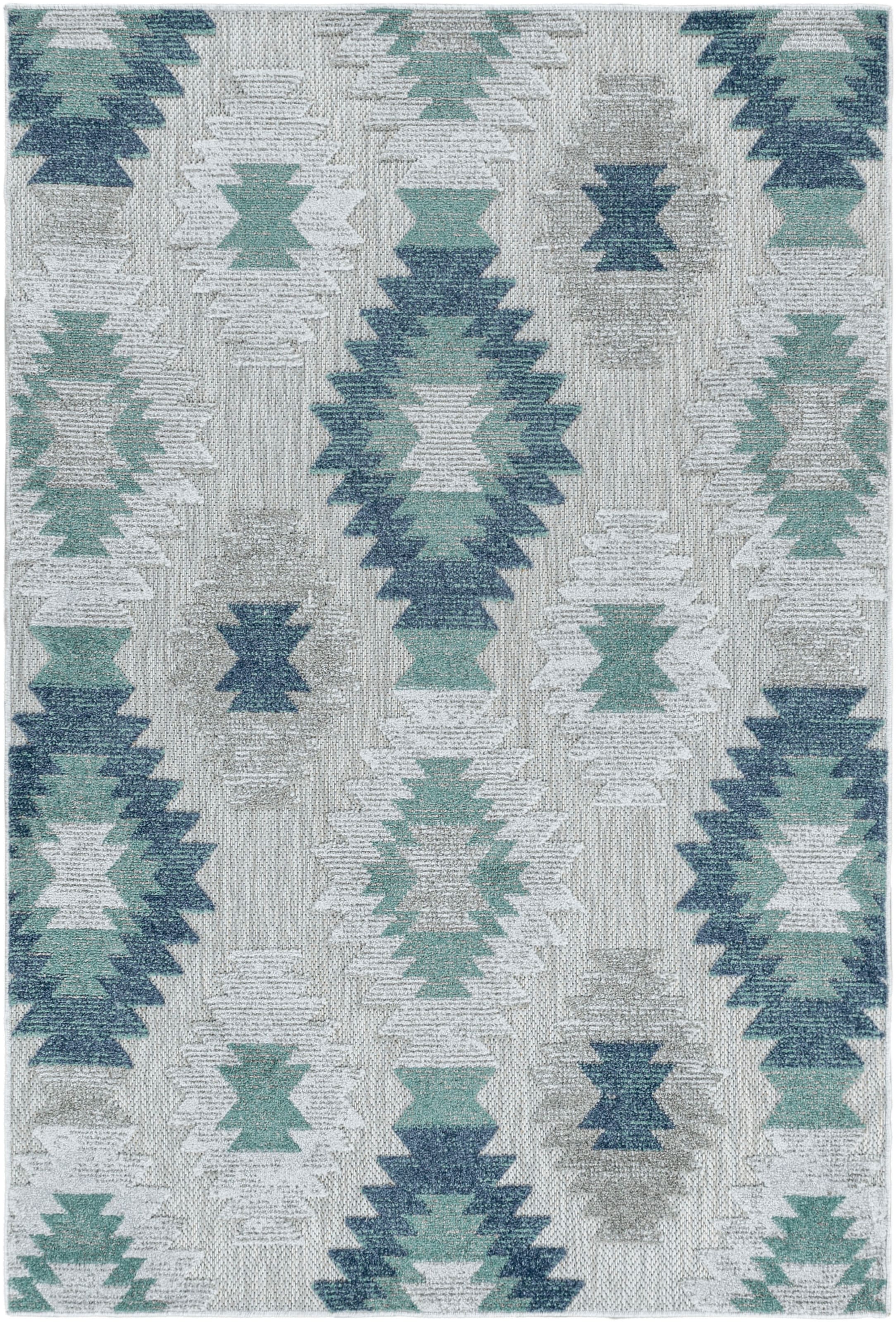Ayyildiz Teppiche Teppich »BAHAMA 5153«, rechteckig, 8 mm Höhe, Läufer, Flachflor mit Hoch-Tief-Struktur, In-und Outdoor geeignet