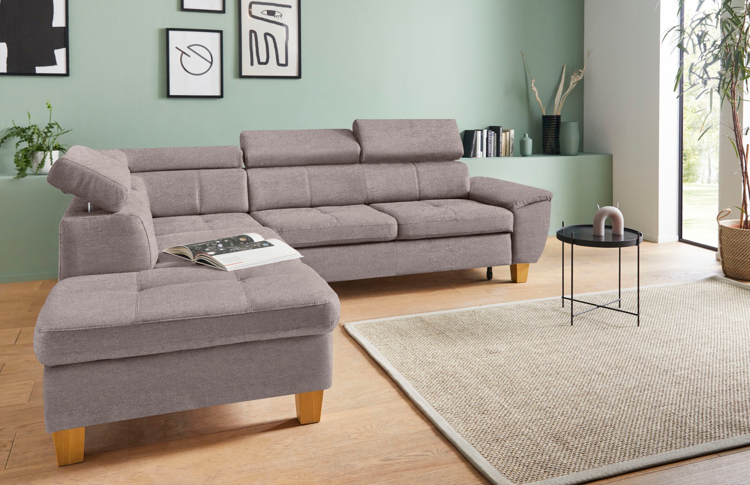 exxpo - sofa fashion Ecksofa »Enya, hoher Sitzkomfort, Breite 266cm, bequem günstig online kaufen