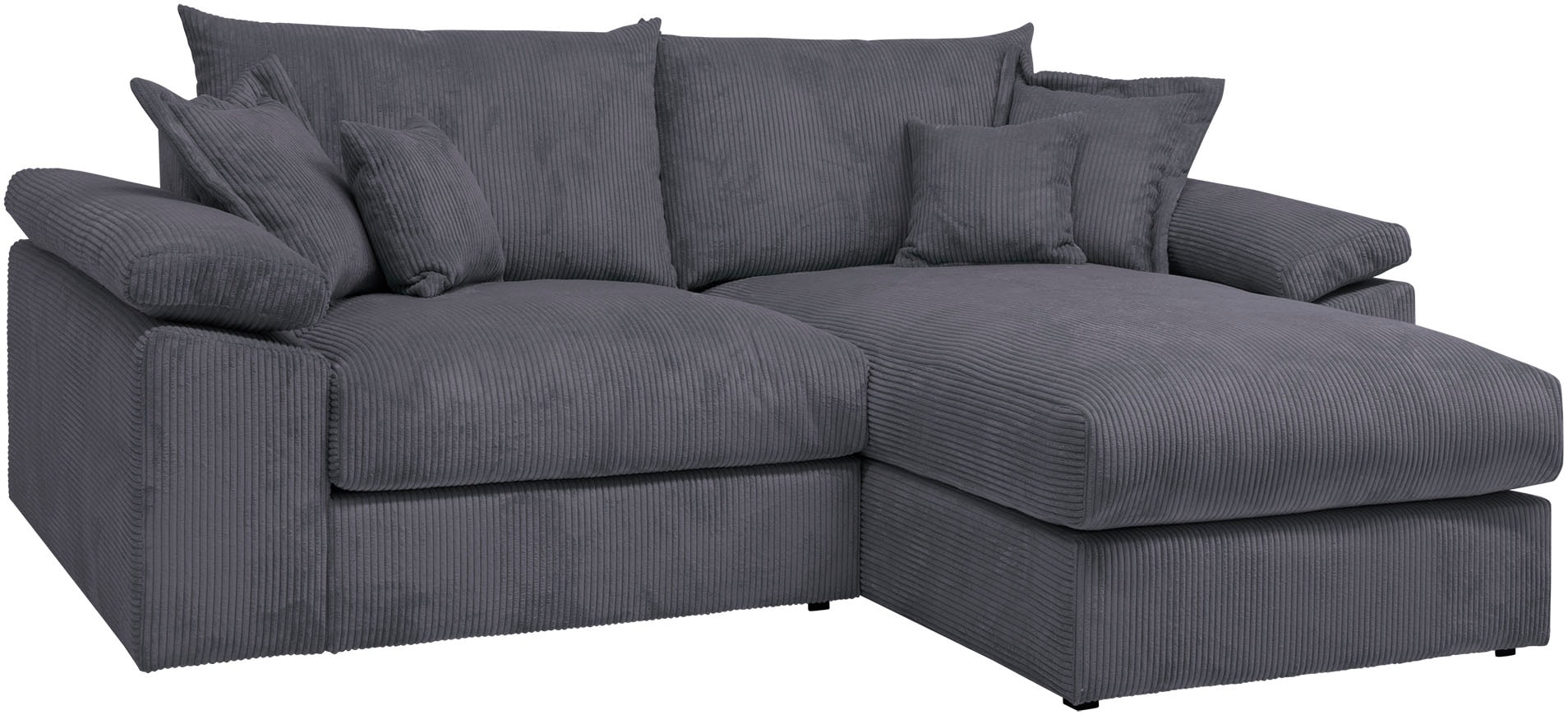 Home affaire Ecksofa »Soft&Cosy XL L-Form - Breite 246 cm«, Mega-Sofa, in Cord, Federkern-Polsterung