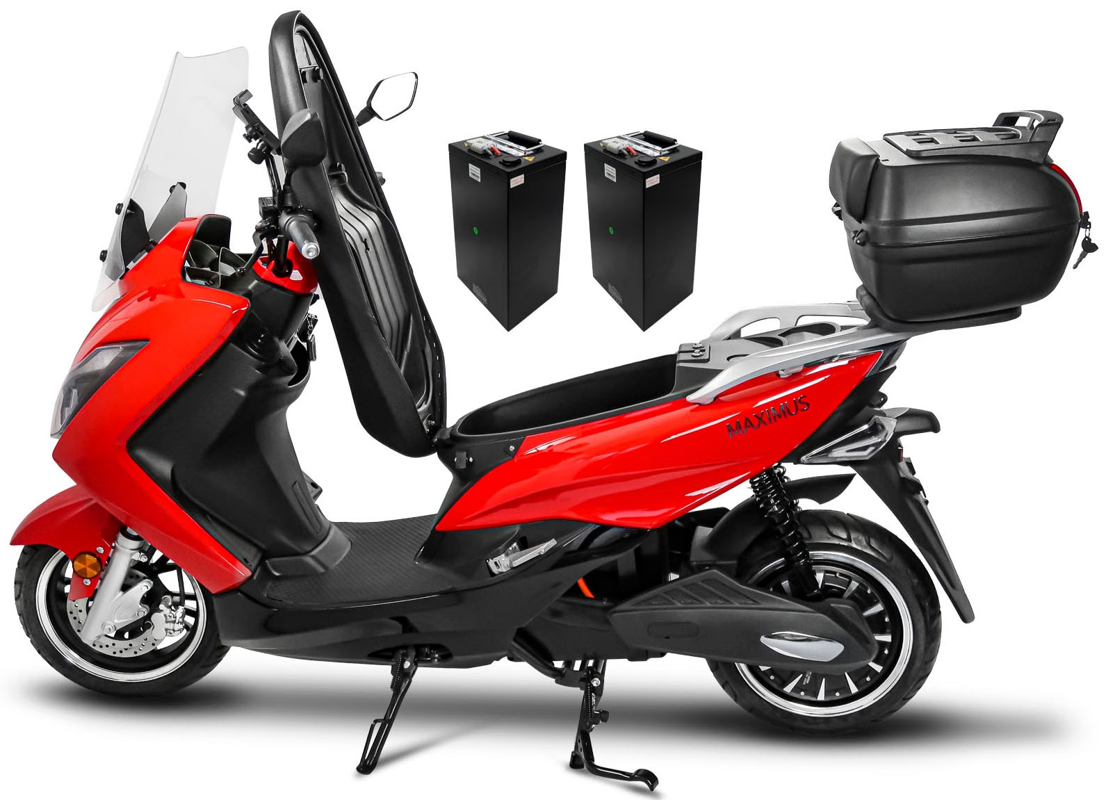 Rolektro E-Motorroller »Maximus MX2-45, 2 Akkus«, bis zu 168 km Reichweite, mit integr. Alarmanlage