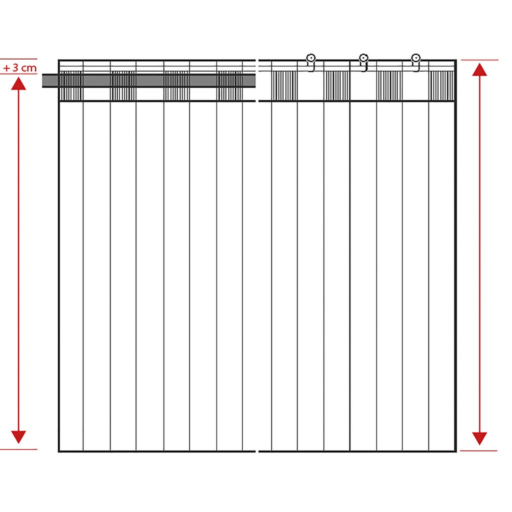 Neutex for you! Vorhang »Vinetta«, (1 St.), HxB: 245x137, Schal mit verdeckten Schlaufen