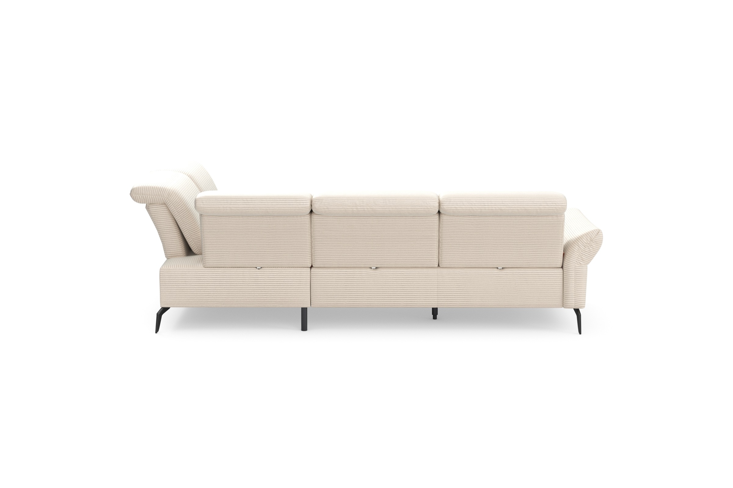 INOSIGN Ecksofa »Coco L-Form«, Sitztiefen-, Arm- und Kopfteilverstellung, Cord-Bezug, Fußhöhe 15 cm