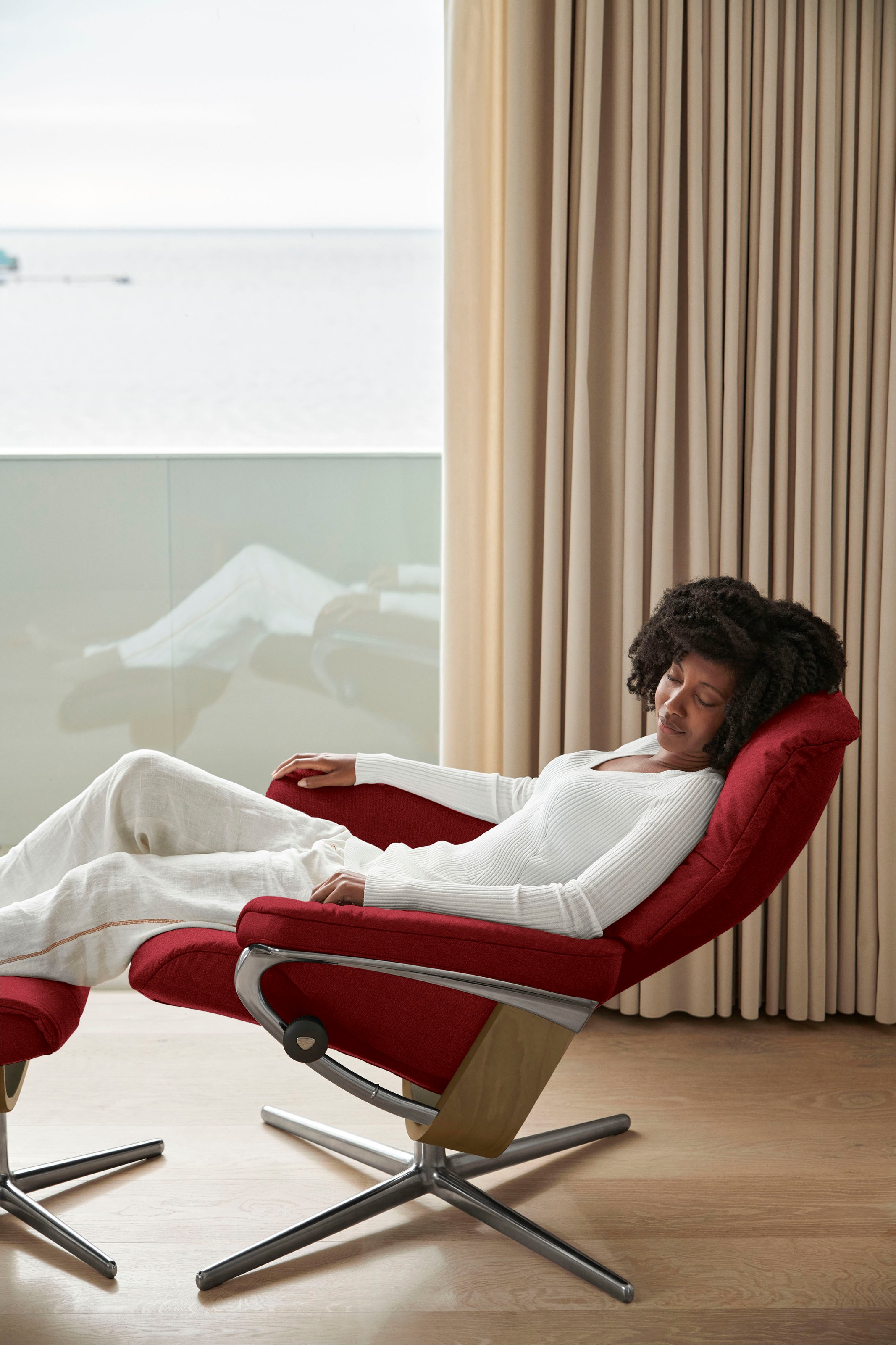 Stressless® Relaxsessel »Mayfair«, mit Cross Base, Größe S, M & L, Holzakzent Eiche