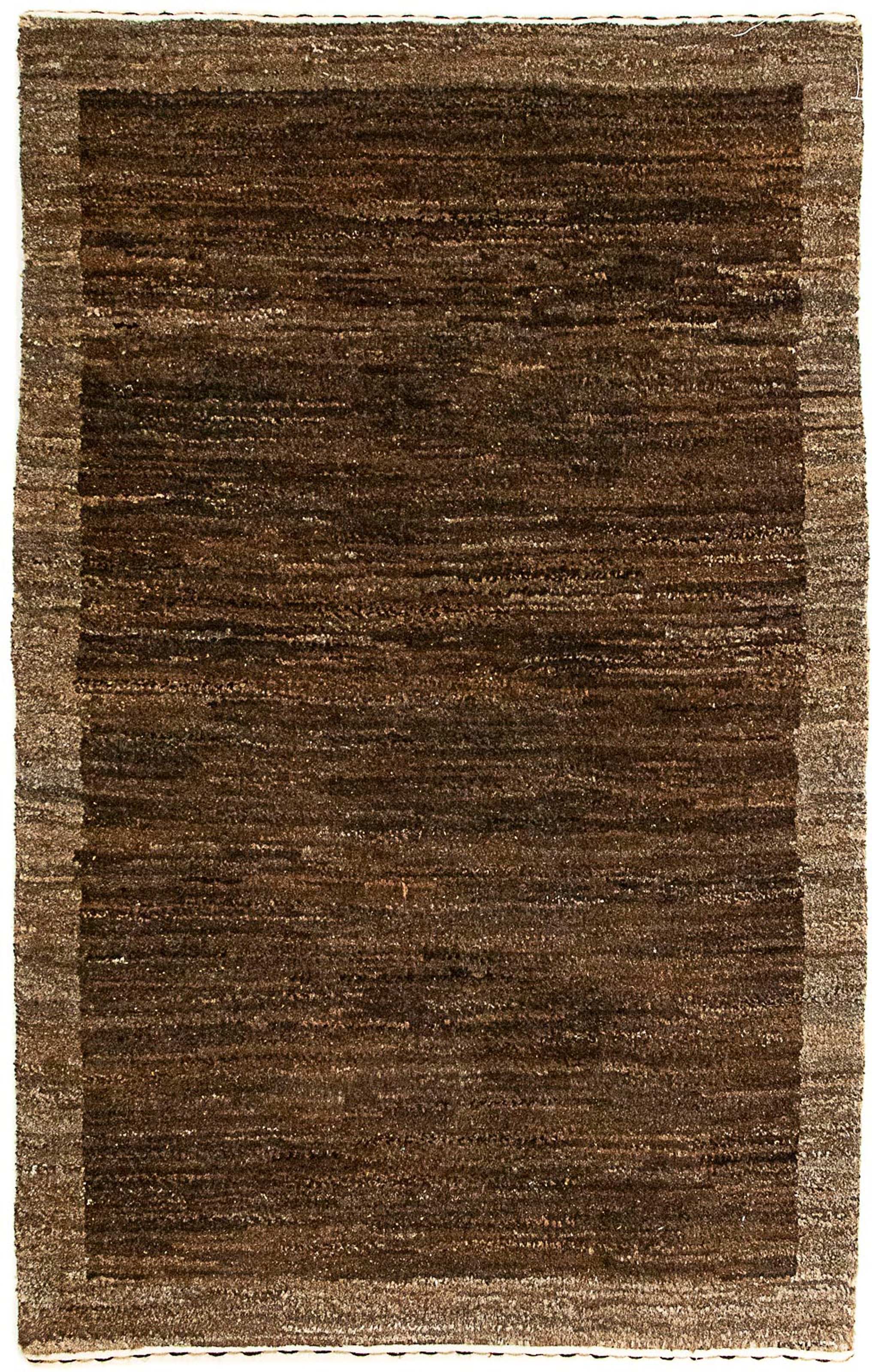 morgenland Wollteppich »Gabbeh - Indus - 96 x 62 cm - dunkelbraun«, rechtec günstig online kaufen