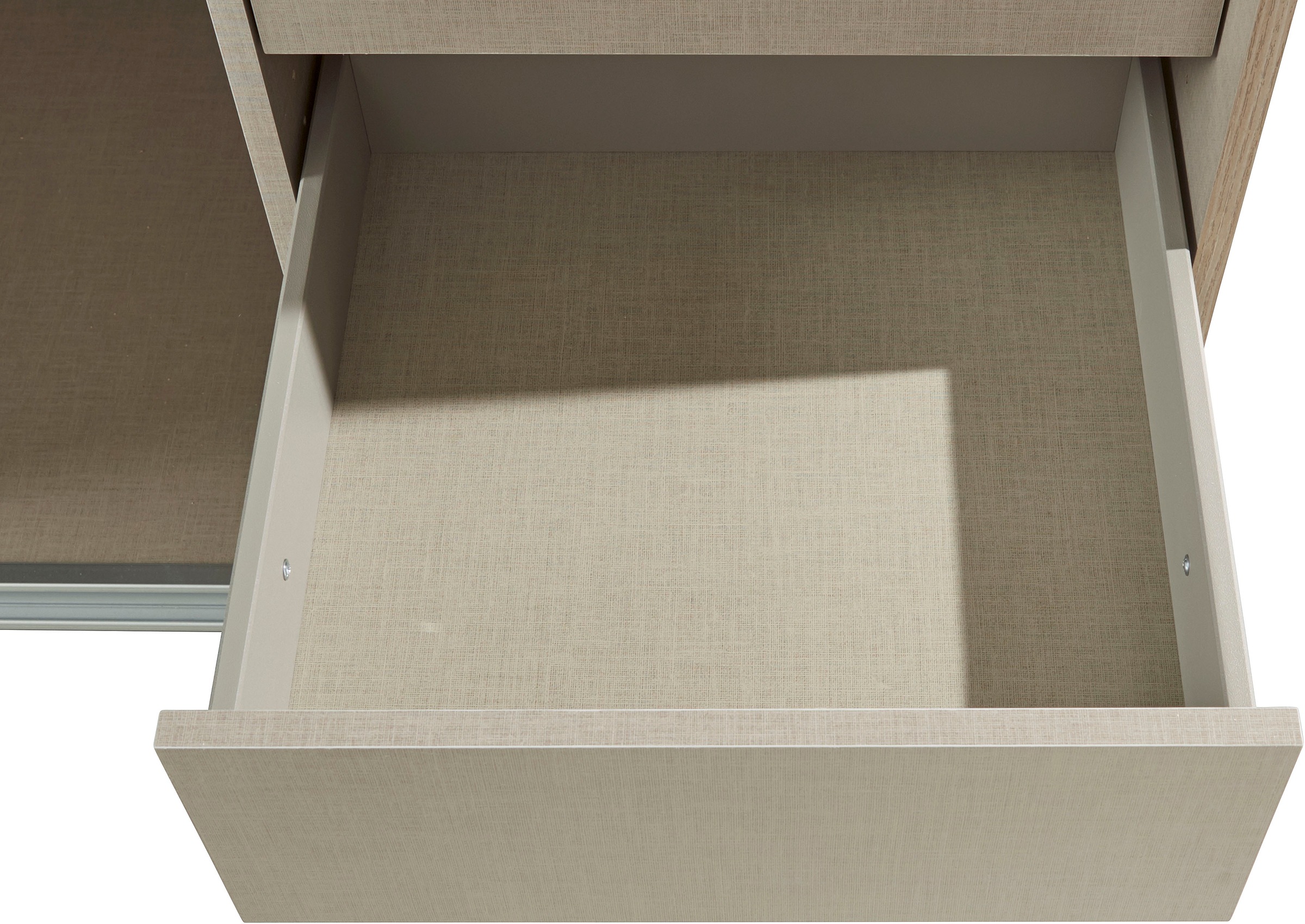 rauch Schwebetürenschrank »Kleiderschrank Schrank Garderobe TOPSELLER OTELI inkl. Inneneinteilung«, mit 3 Innenschubladen sowie zusätzlichen Einlegeböden MADE IN GERMANY