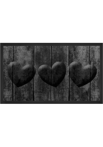 HANSE Home Fußmatte »3 Hearts«, rechteckig, 5 mm Höhe, In und Outdoor geeignet, Herzen... kaufen