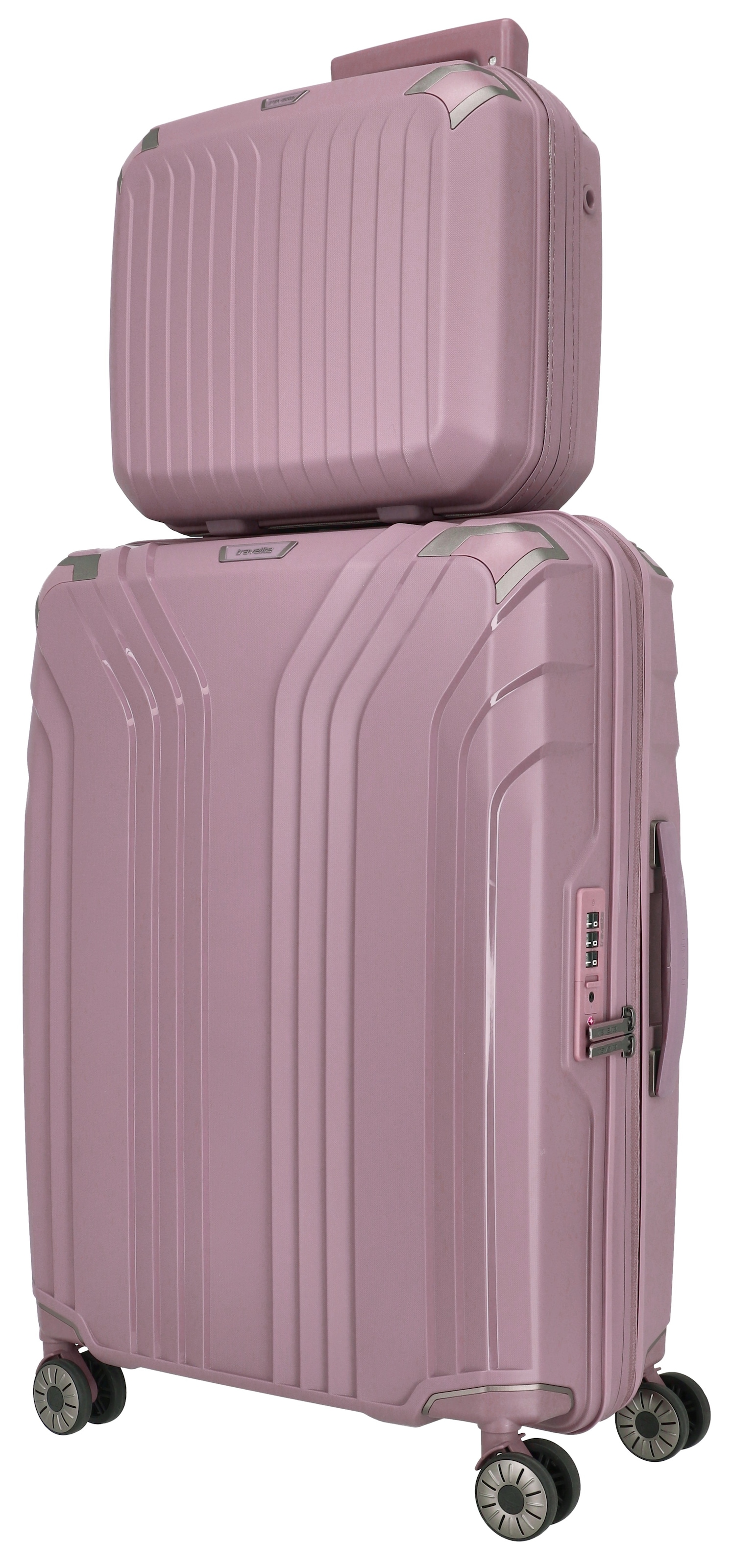 travelite Beautycase »Beautycase ELVAA«, Kosmetikkoffer Trolley-Aufsteckfunktion, passend dazu Koffer ELVAA