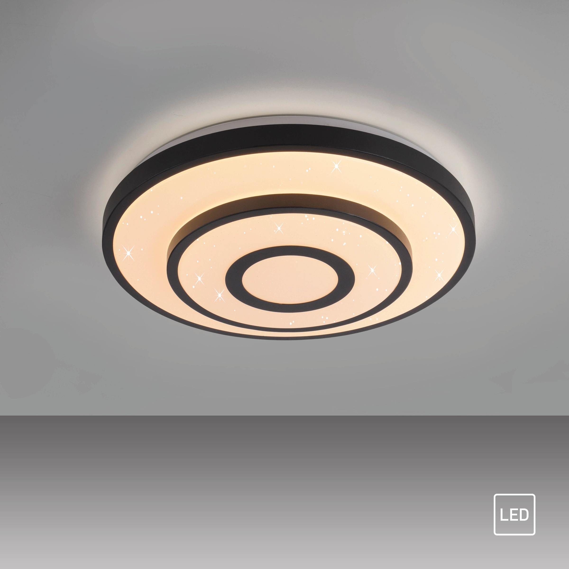 JUST LIGHT LED Deckenleuchte »TURANUS« LED-Board 1 Stk. Warmweiß Starry-Cover