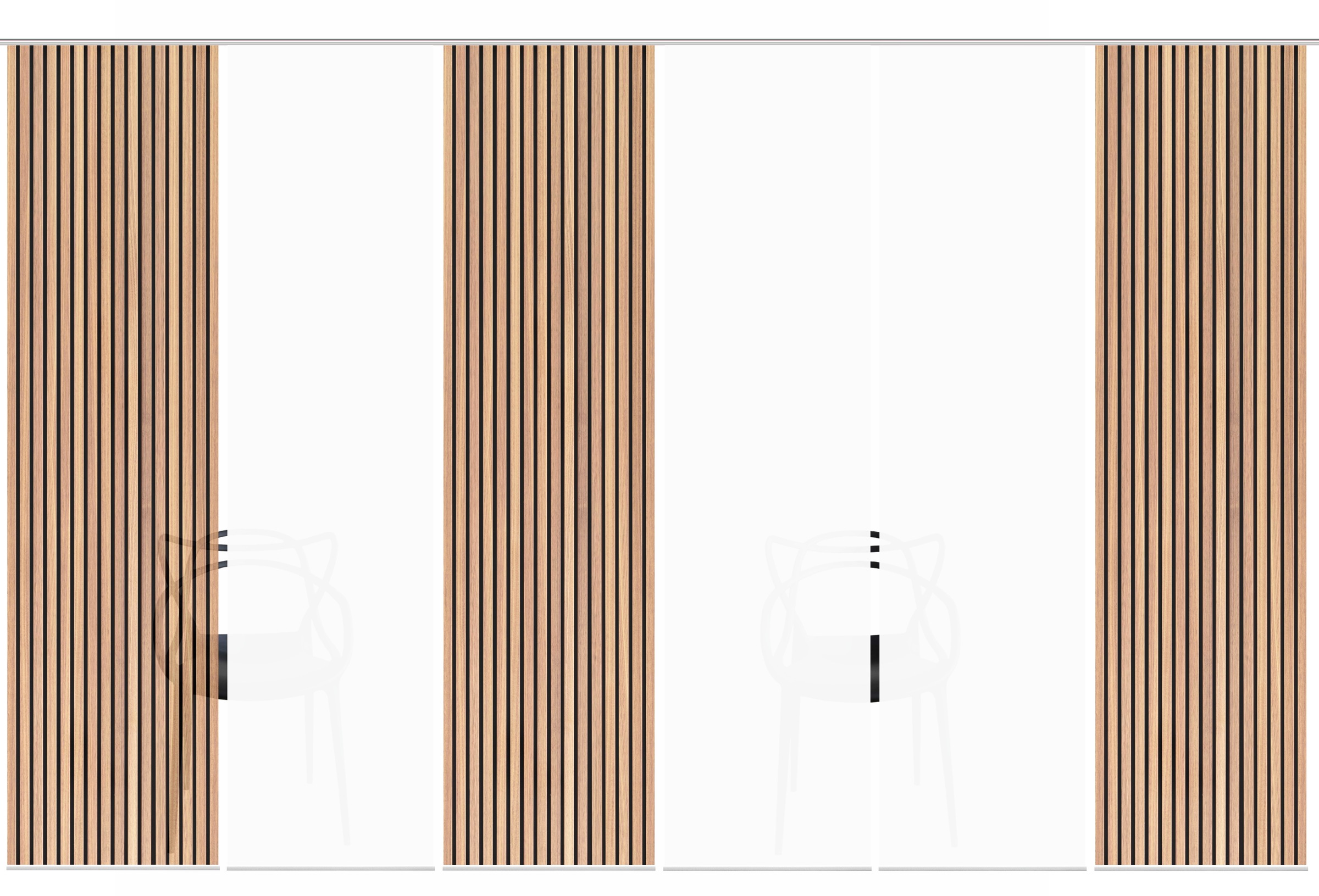 HOME WOHNIDEEN Schiebegardine »PANILO« Paneelwagen 6 Stk. tlg. Schiebewand günstig online kaufen