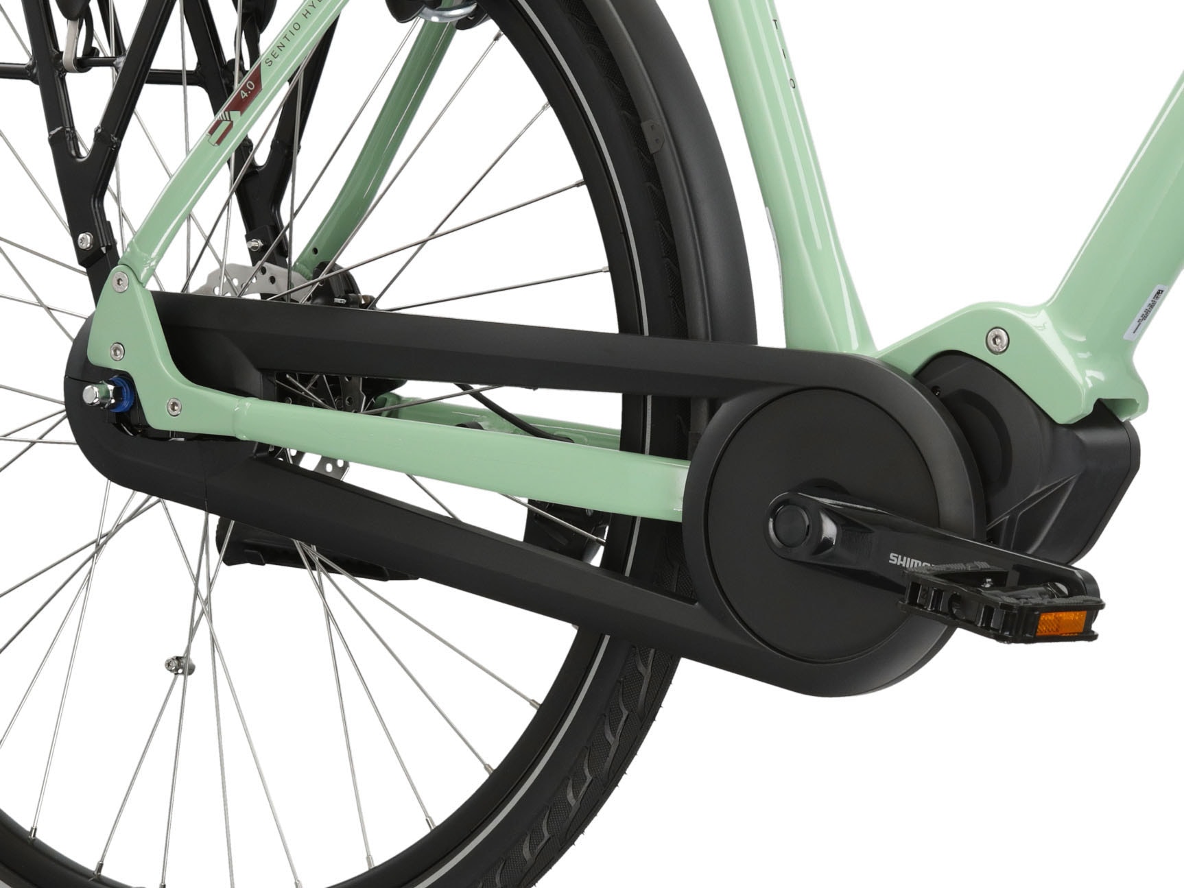 Kross »E-Citybike Sentio Hybrid 4.0 28 Zoll grün - Shimano Mittelmotor« 7 Gang Shimano NEXUS Schaltwerk Nabenschaltung Mittelmotor 250 W SHIMANO 36 V/250 W, Mittelmotor DU-E500