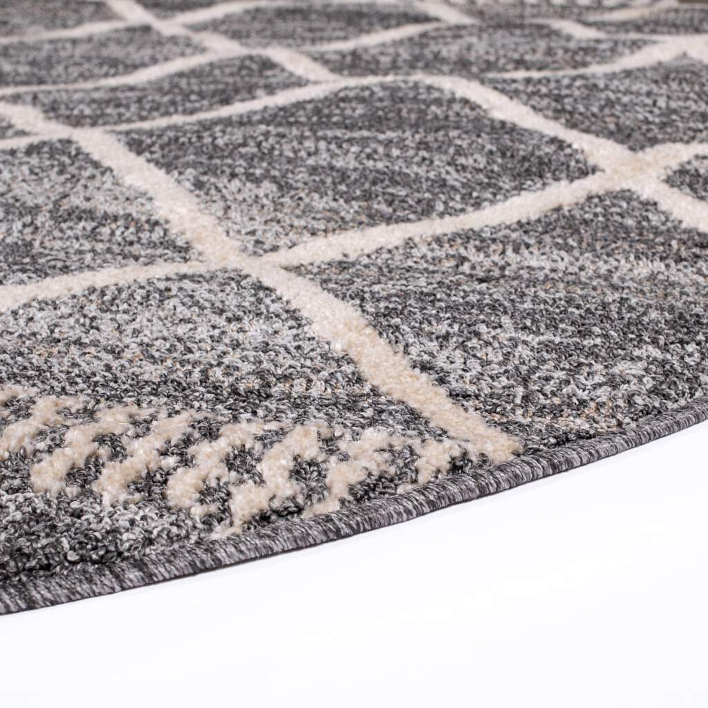 Carpet City Teppich »Art 2645«, rund, 7 mm Höhe, Kurzflor, Rauten-Optik, ideal für Flur & Diele