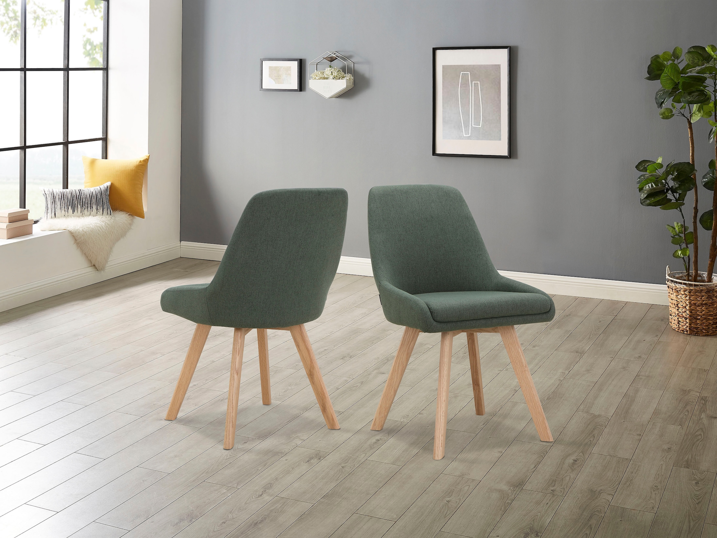 INOSIGN Esszimmerstuhl »Dilla, TOPSELLER!«, (Set), 2 St., Webstoff, im 1er und 2er Set, Webstoff Bezug, Sitzhöhe 48 cm, Küchenstuhl
