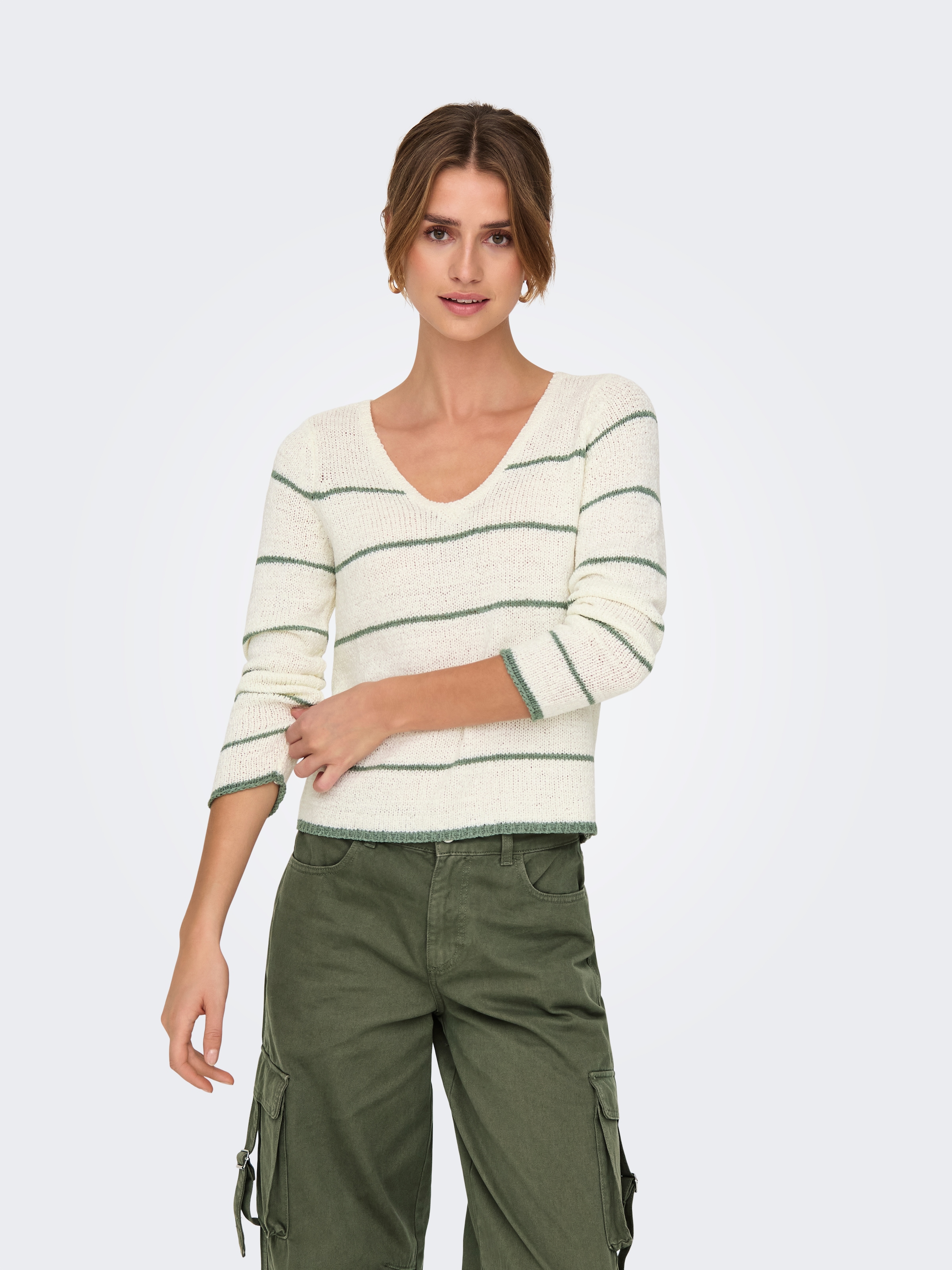ONLY V-Ausschnitt-Pullover »ONLGEENA L/S V-NECK KNT NOOS«