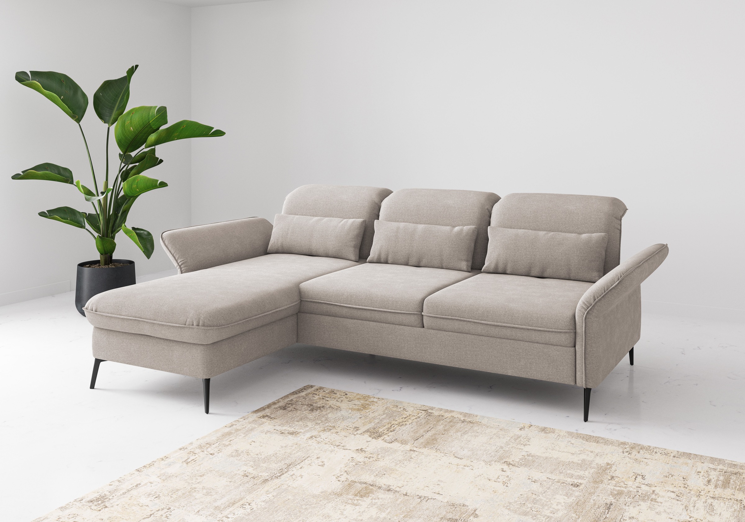 sit&more Ecksofa »Emely, inkl. Sitztiefenverstellung« wahlweise mit Bettfun günstig online kaufen