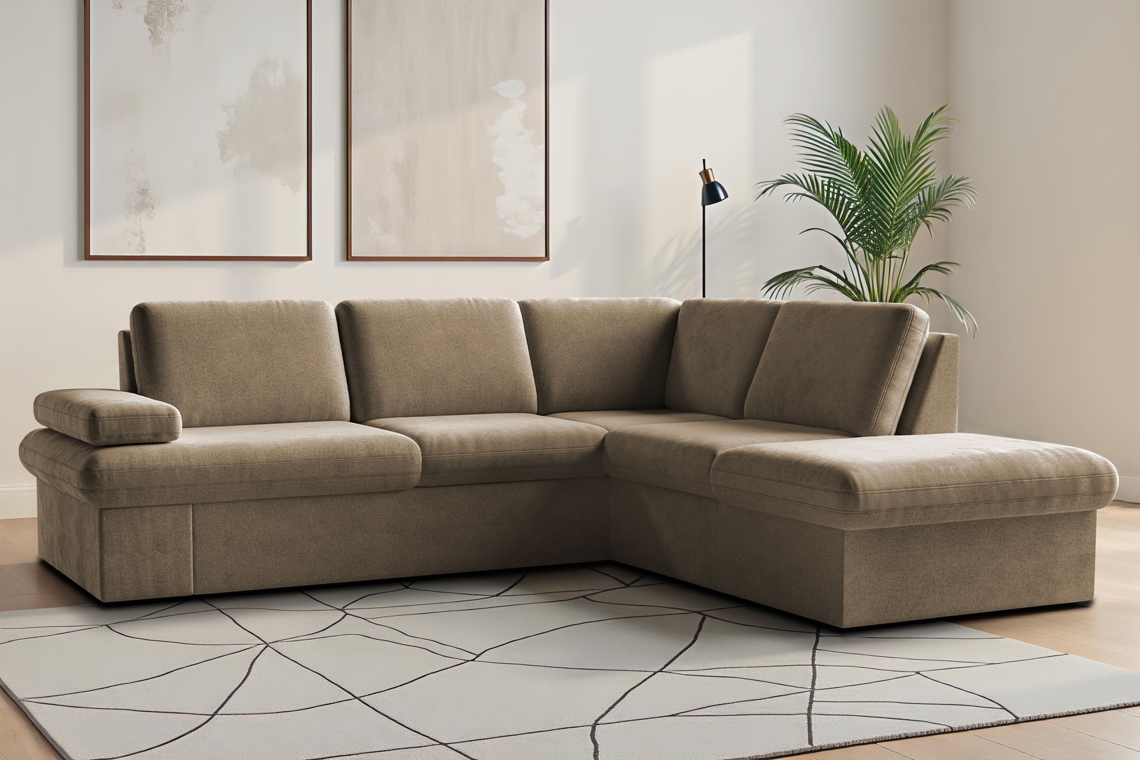 sit&more Ecksofa »Moreno L-Form, B: 238 cm« mit Armteilverstellung, optiona günstig online kaufen